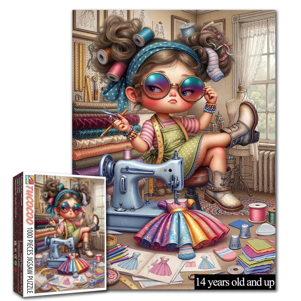 tucocoo-fashion-designer-sewing-room-puzzle-1000-teile-n-hen image 1