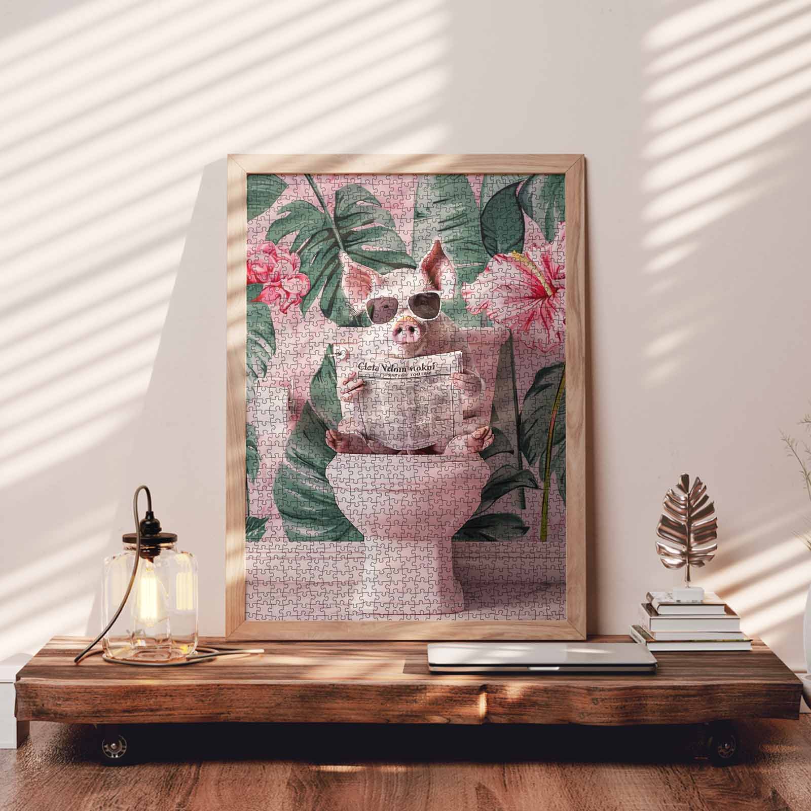 tucocoo-pig-enjoying-toilet-time-puzzle-1000-teile-schwein image 3