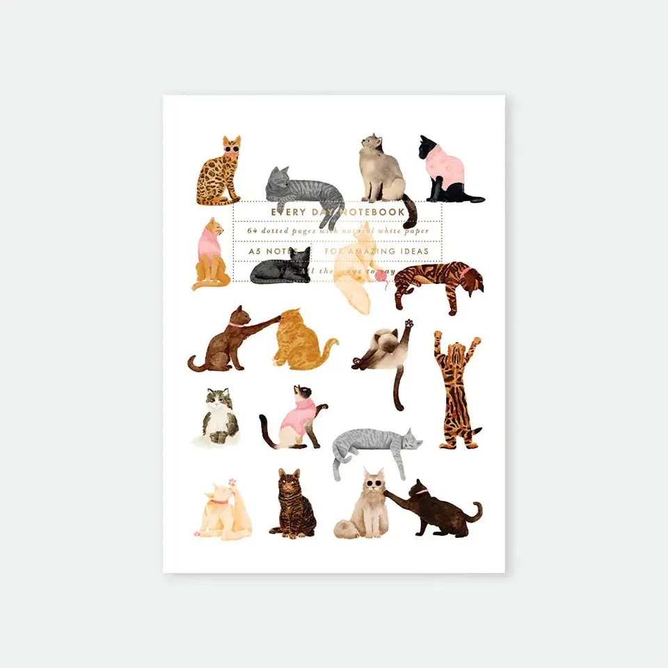 all-the-ways-to-say-meow-notizbuch-a5-katzenmotiv-made-in-france image 1