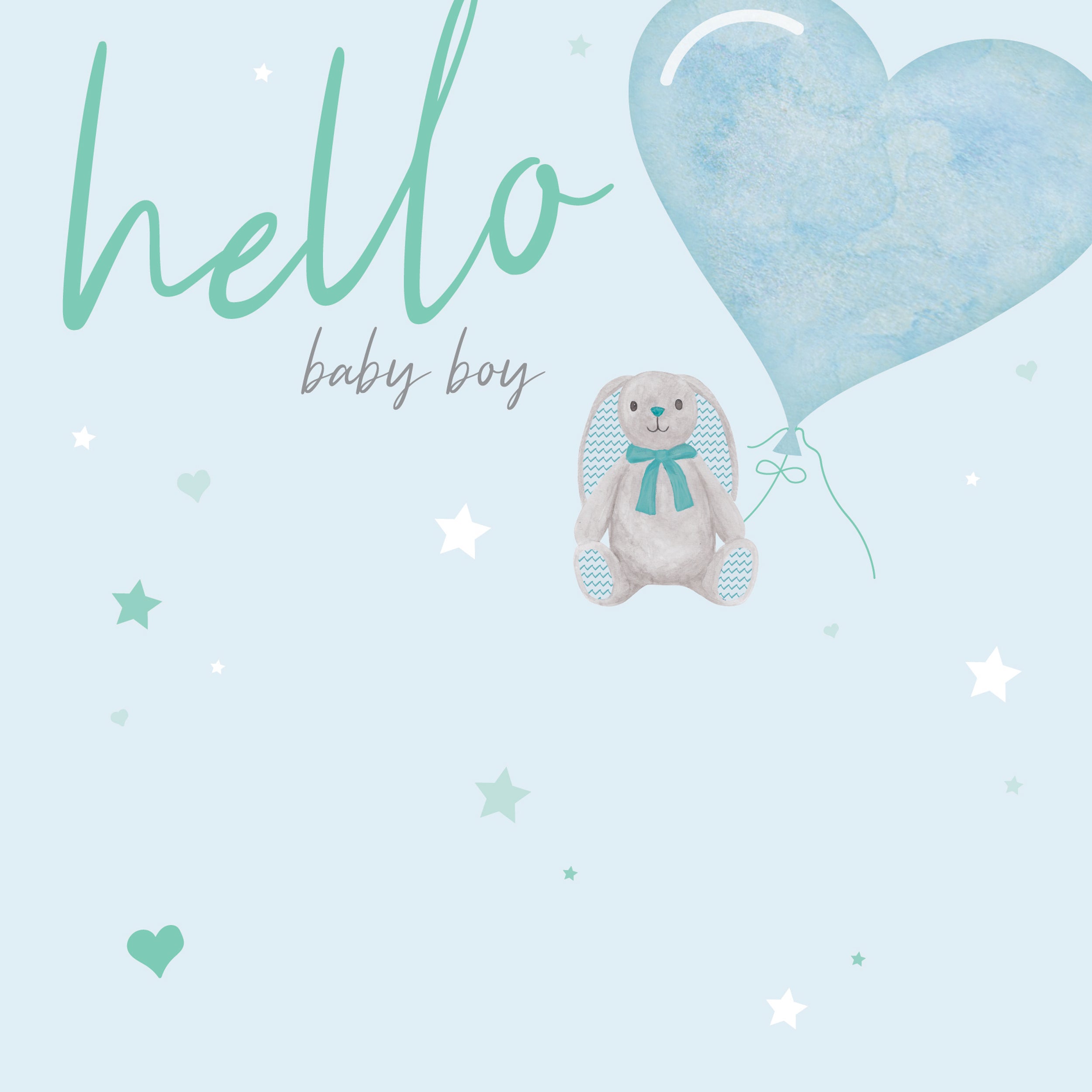 otter-house-babykarte-junge-baby-boy-bunny-blau image 1