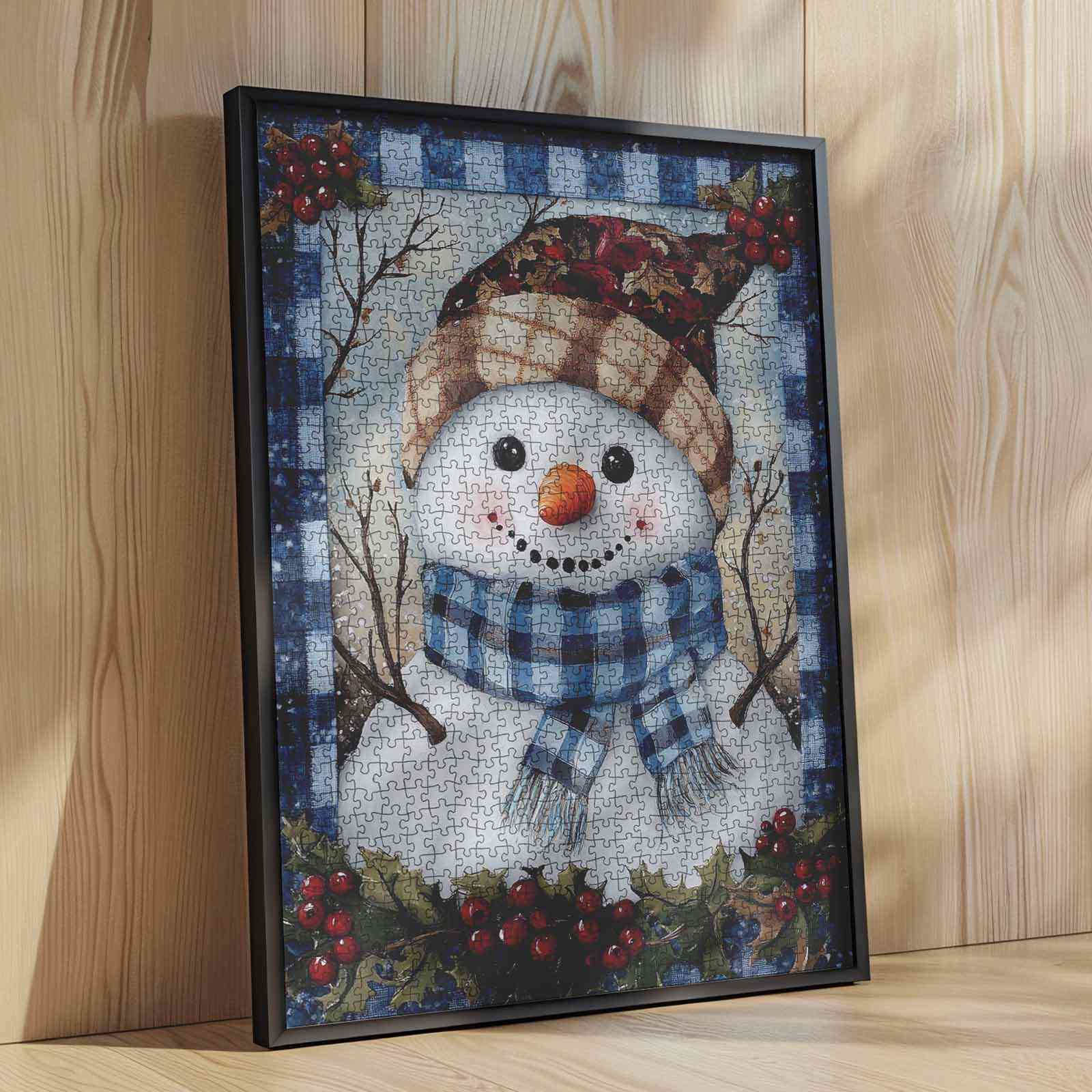 tucocoo-plaid-scarf-snowman-puzzle-1000-teile-weihnachten image 4