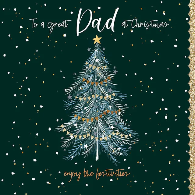 otter-house-dad-weihnachtskarte-tannenbaum-einzeln image 1