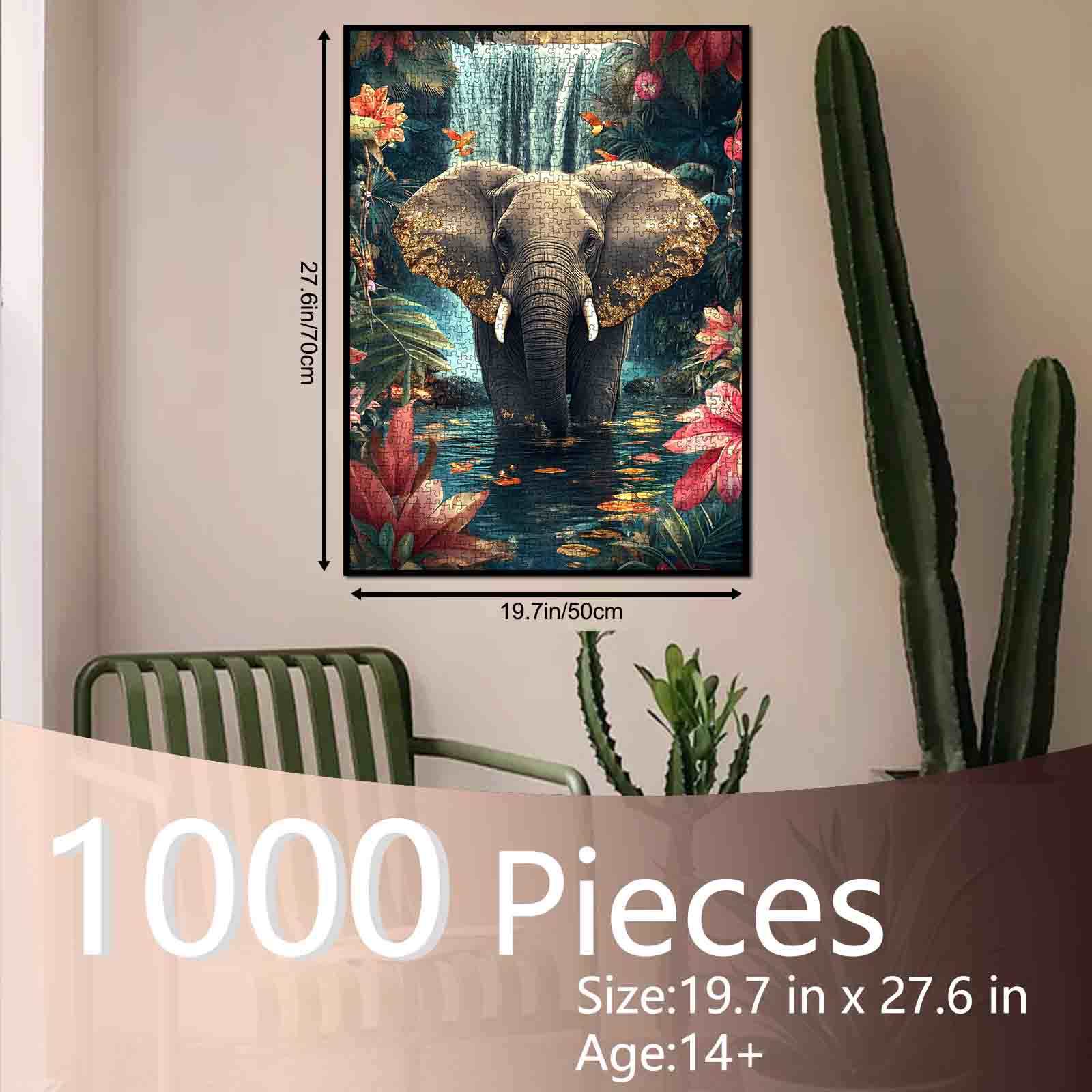 tucocoo-golden-eared-elephant-puzzle-1000-teile-natur image 5