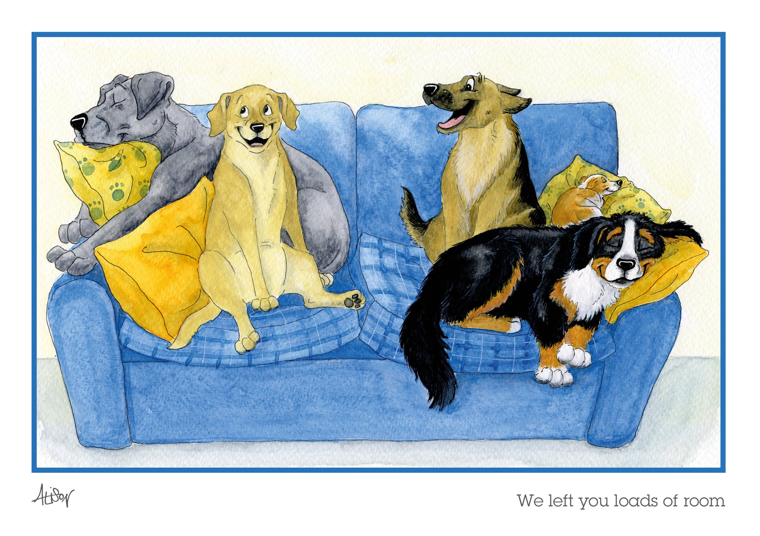 otter-house-alison-s-animals-we-left-you-loads-of-room-gru-karte-hund image 1