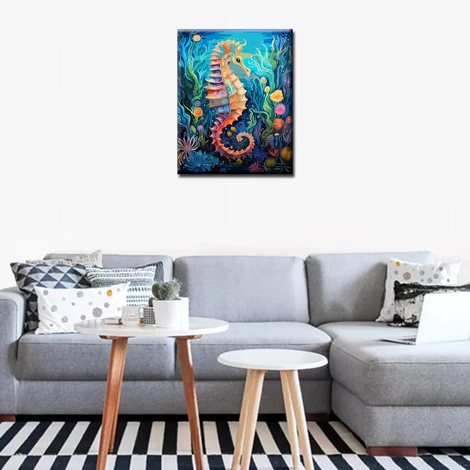 tucocoo-fancy-sea-horse-malen-nach-zahlen-40x50 image 3