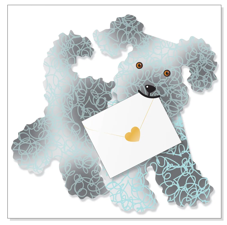 otter-house-special-delivery-dog-teddy-gru-karte-hund-3d image 1
