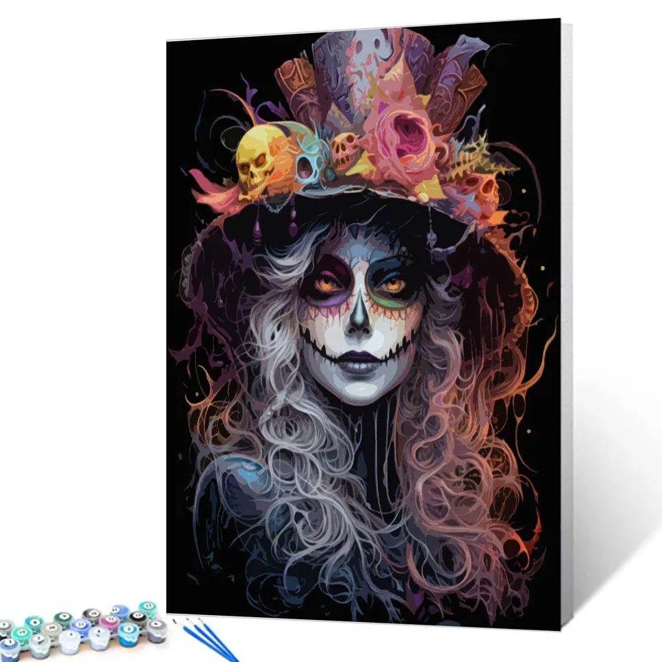 tucocoo-paint-by-numbers-enigmatic-woman-malen-nach-zahlen-40x50 image 1