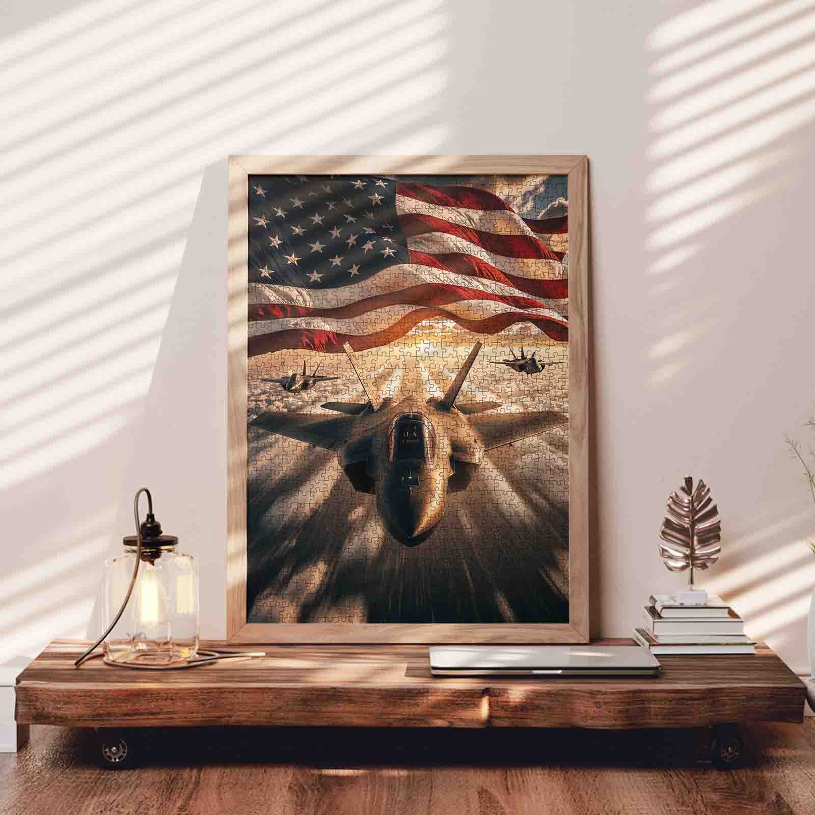 tucocoo-fighter-jet-flag-puzzle-1000-teile-flugzeug image 3