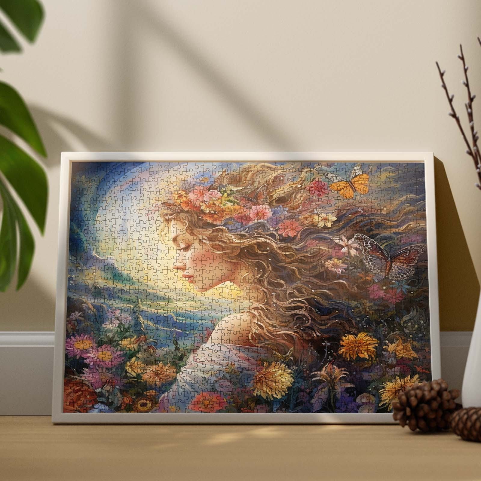tucocoo-floral-dream-woman-puzzle-1000-teile-blumen-frau image 3
