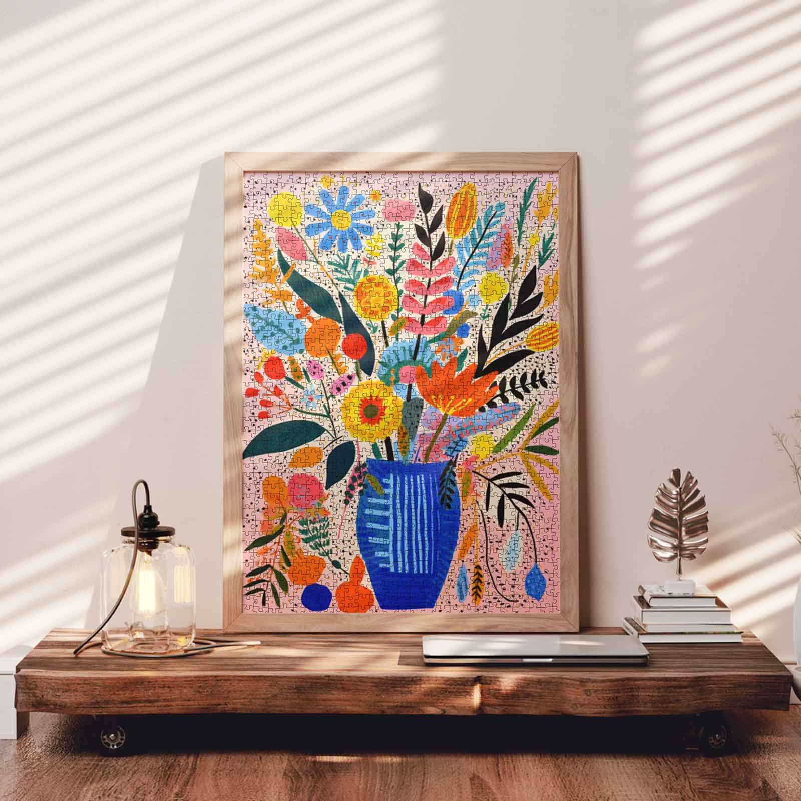 tucocoo-bright-blooms-in-blue-vase-puzzle-1000-teile-blumen image 3