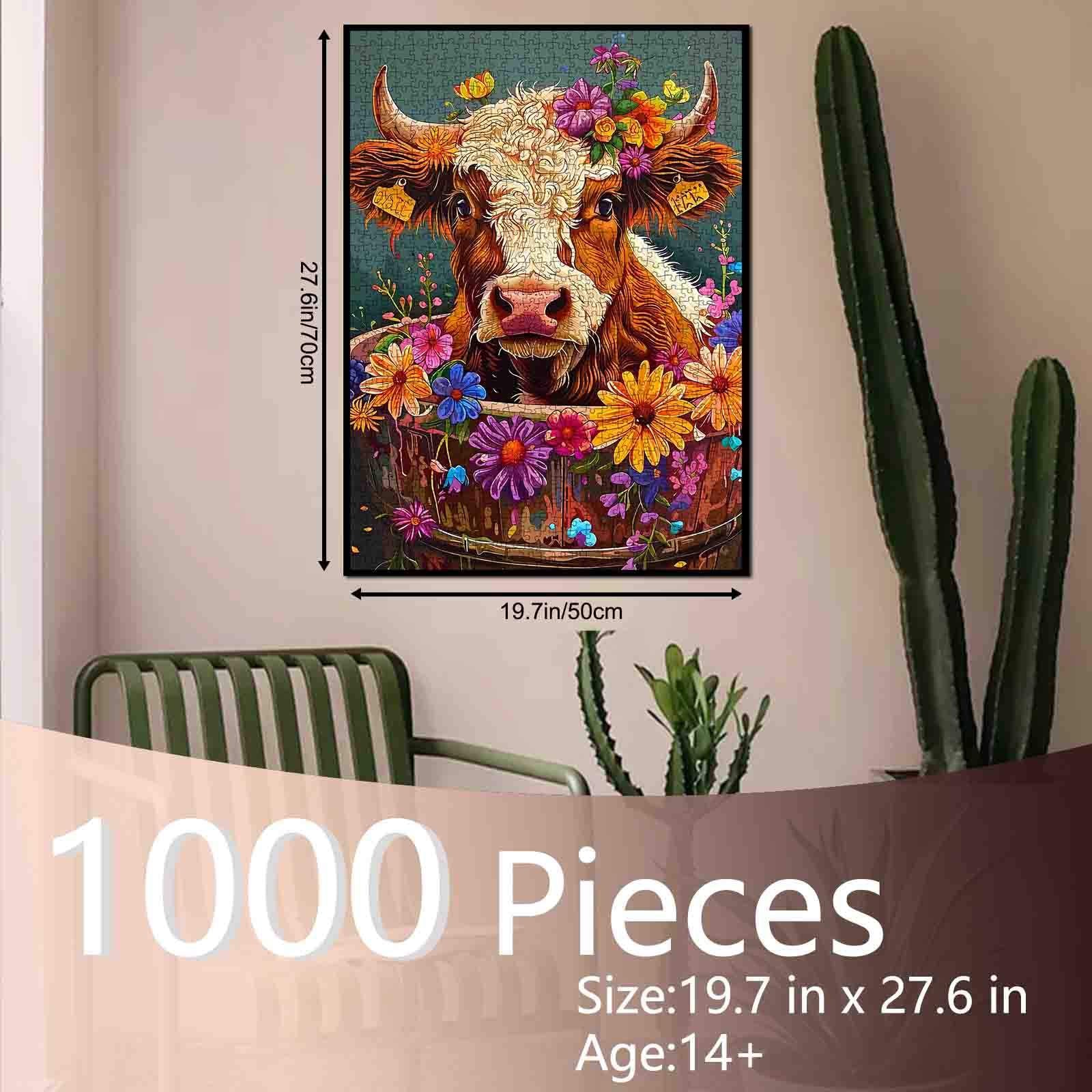 tucocoo-flower-cow-puzzle-1000-teile-blumenkrone image 5