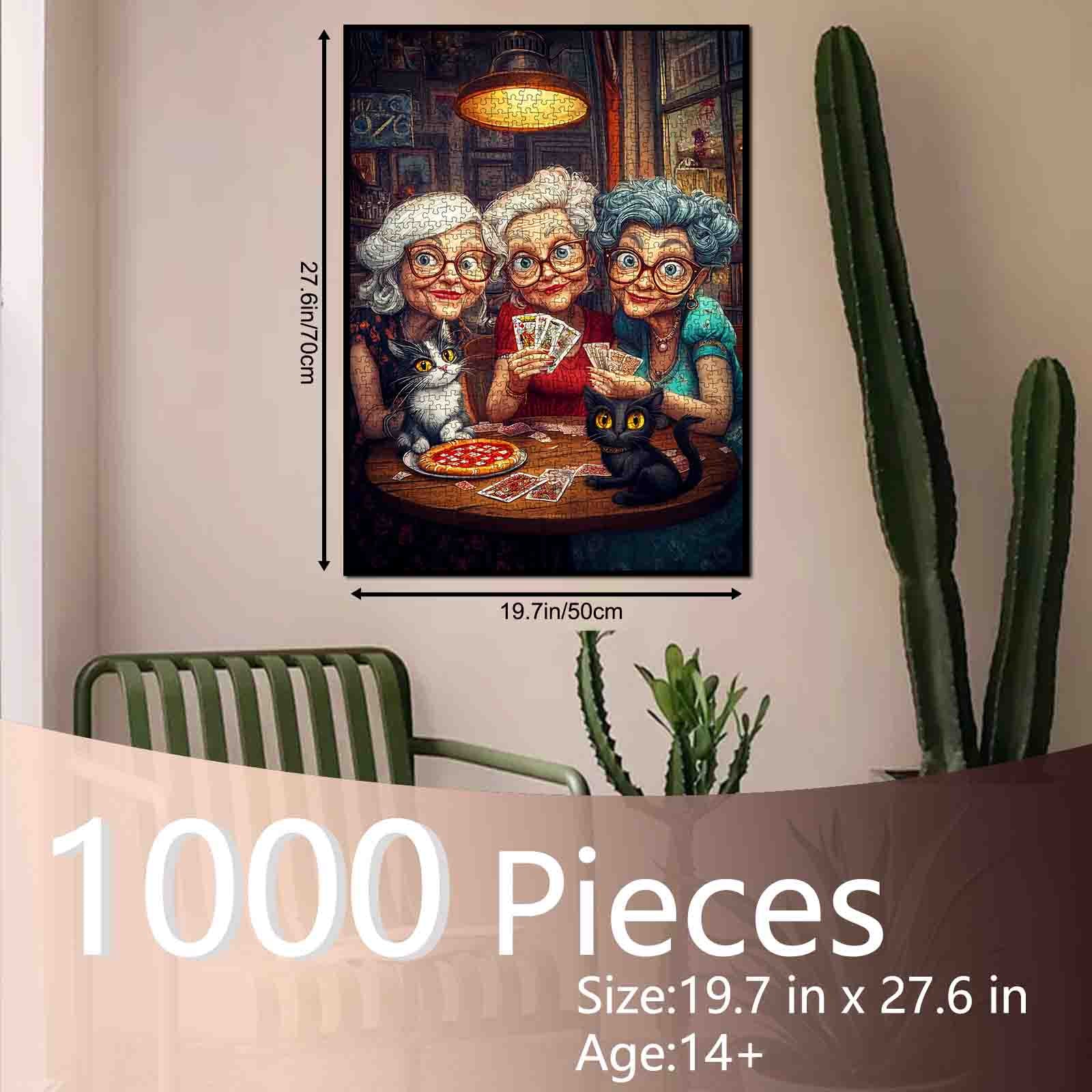 tucocoo-playful-grandmas-and-cats-puzzle-1000-teile image 5