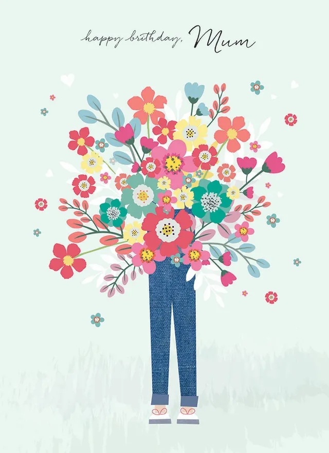 otter-house-family-circle-mum-geburtstagskarte-blumenstrau image 1