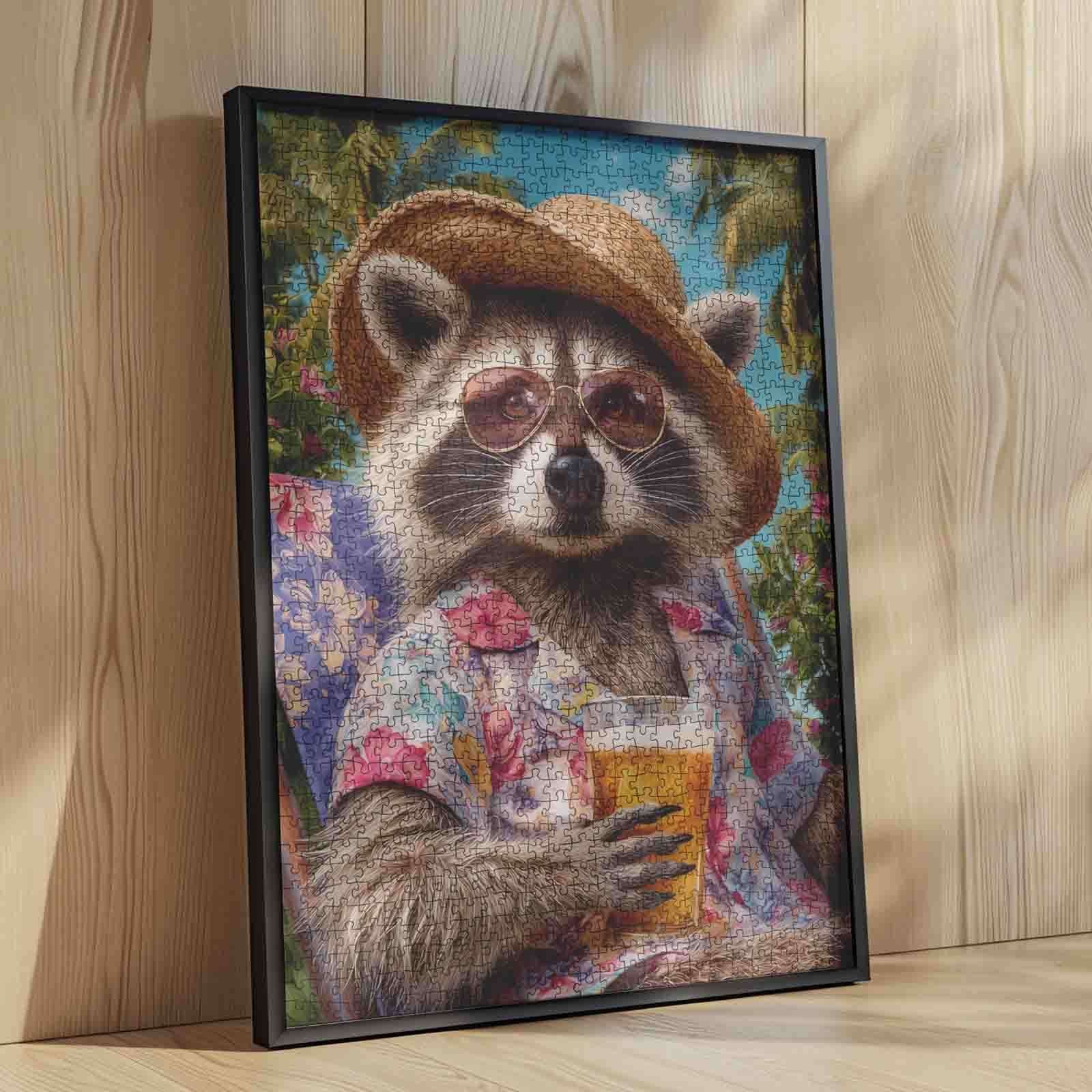tucocoo-jigsaw-puzzles-tropical-vacation-raccoon-puzzle-1000-teile image 4