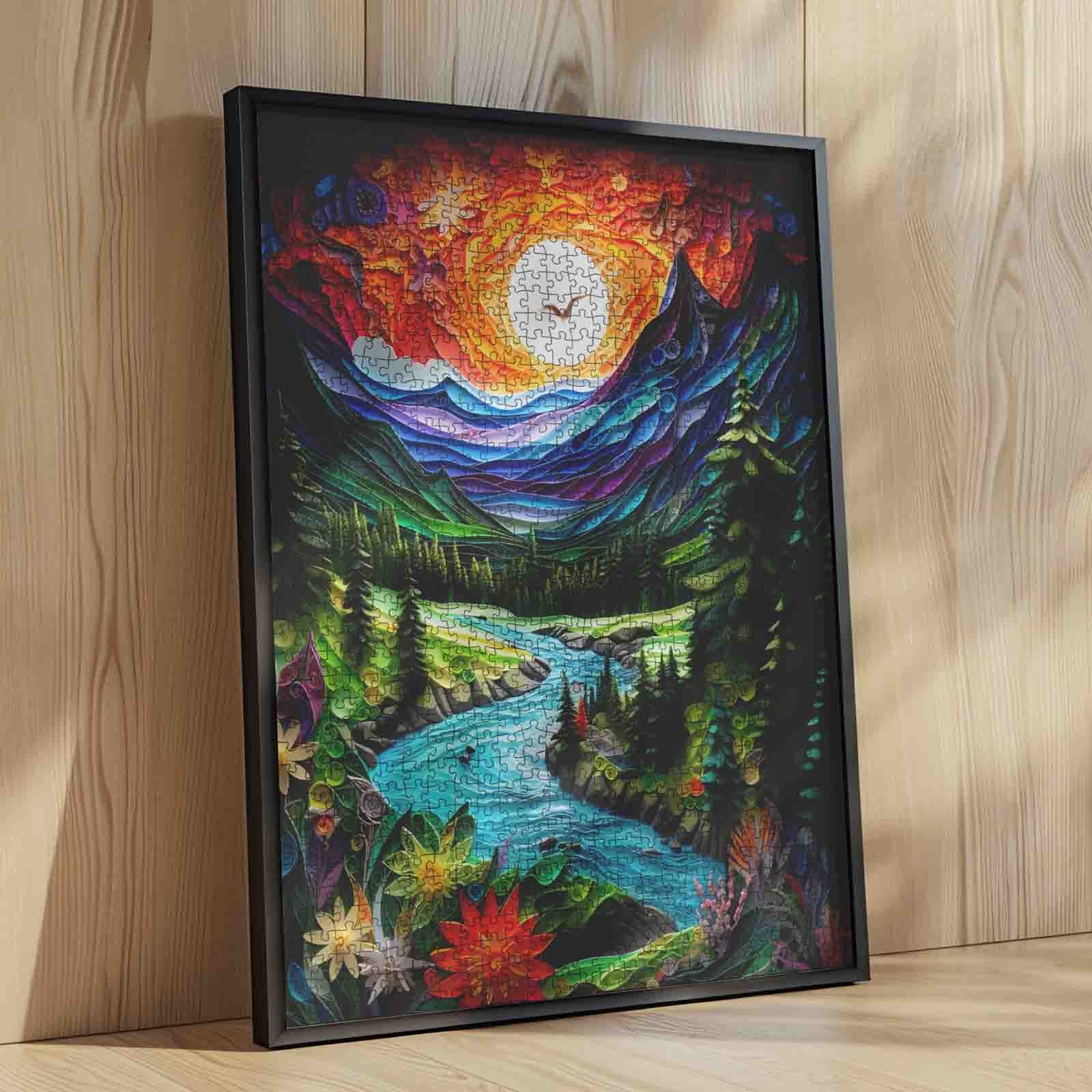 tucocoo-jigsaw-sunset-river-valley-puzzle-1000-teile-landschaft image 4