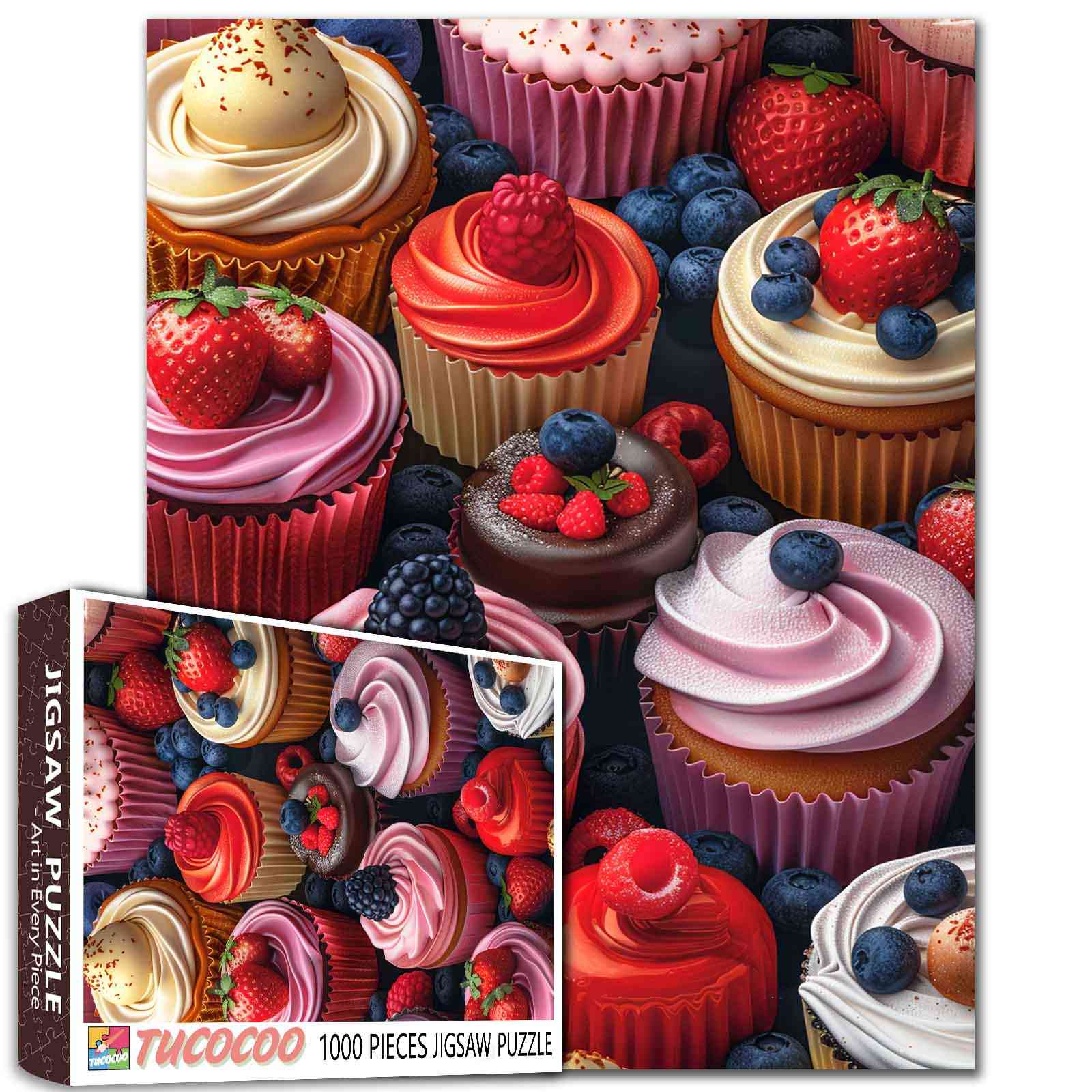 tucocoo-cupcakes-and-berries-puzzle-1000-teile-essen image 1