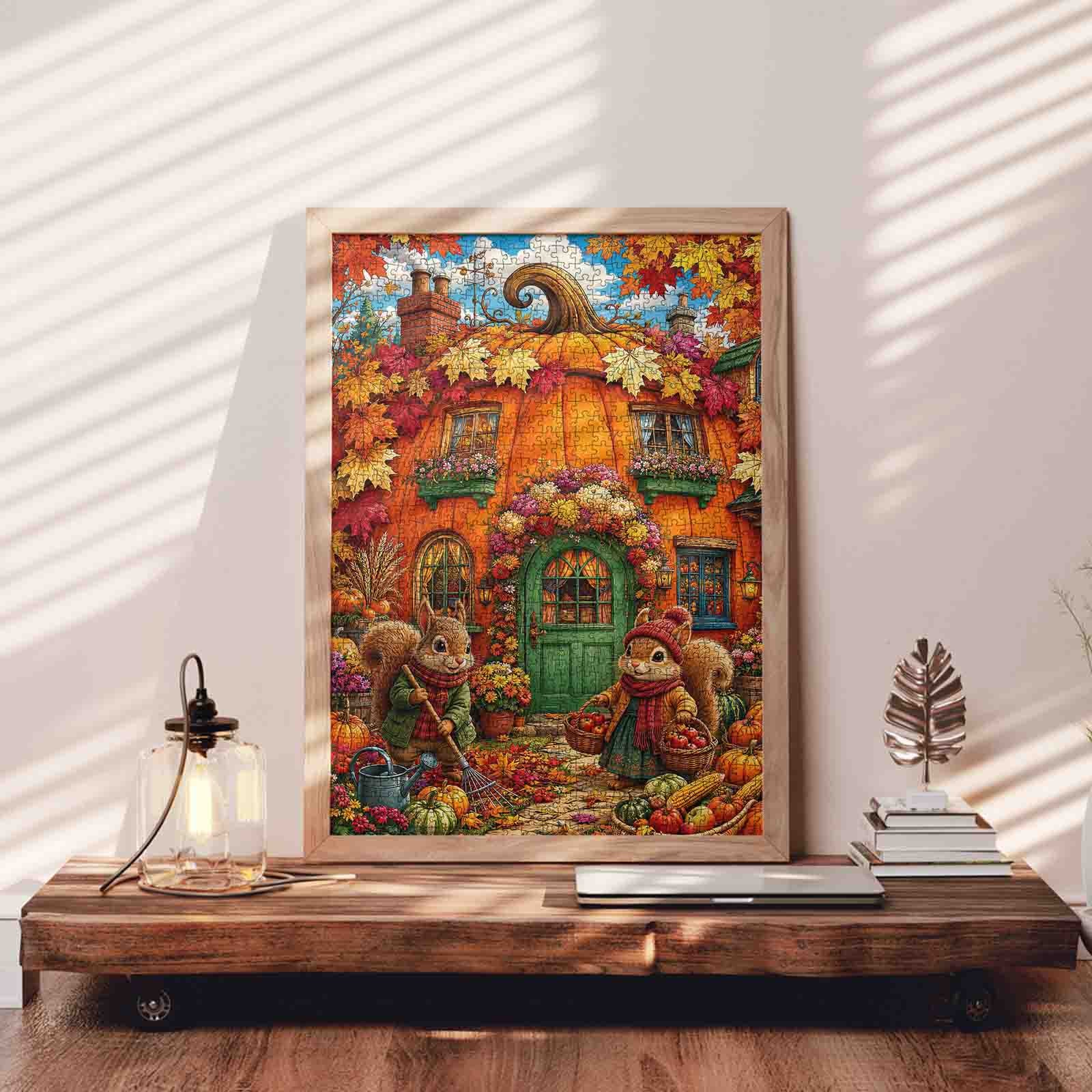 tucocoo-autumn-pumpkin-cottage-squirrels-puzzle-1000-teile image 3