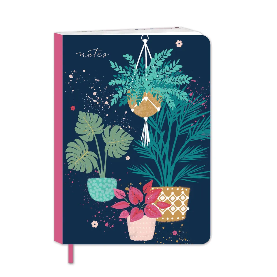 otter-house-happy-plants-notizbuch-a5-softcover-pflanzen image 1