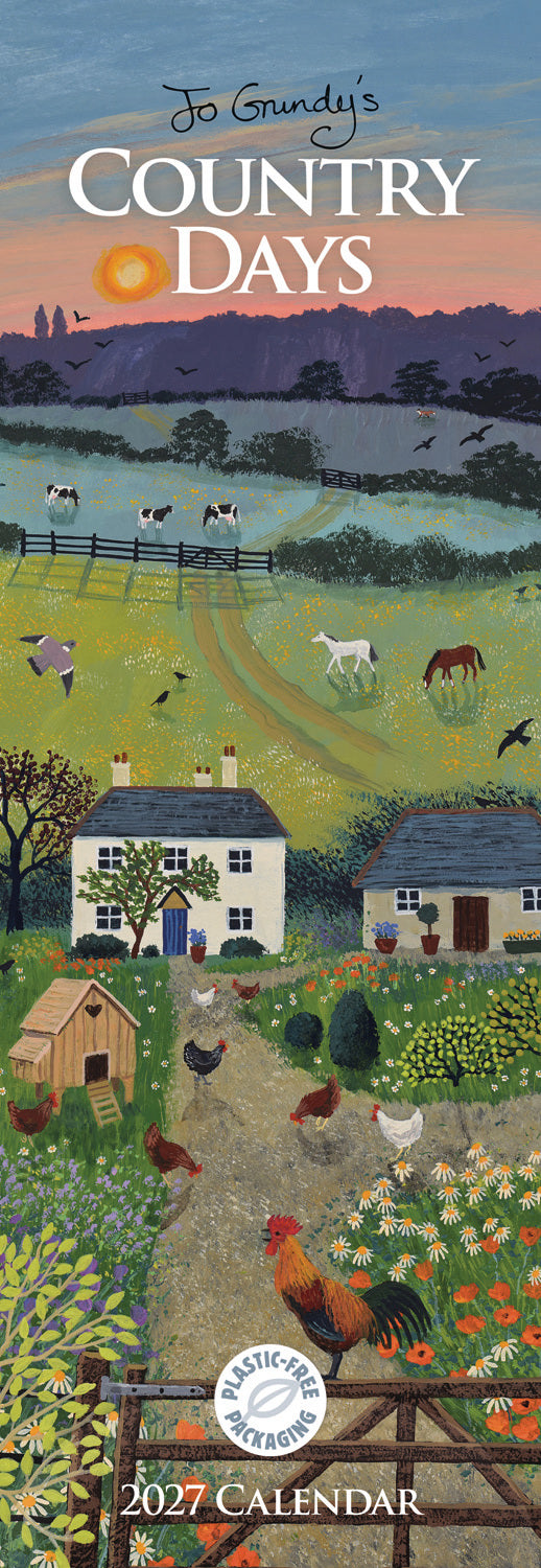 otter-house-country-days-jo-grundy-slim-kalender-2027-kunst image 1