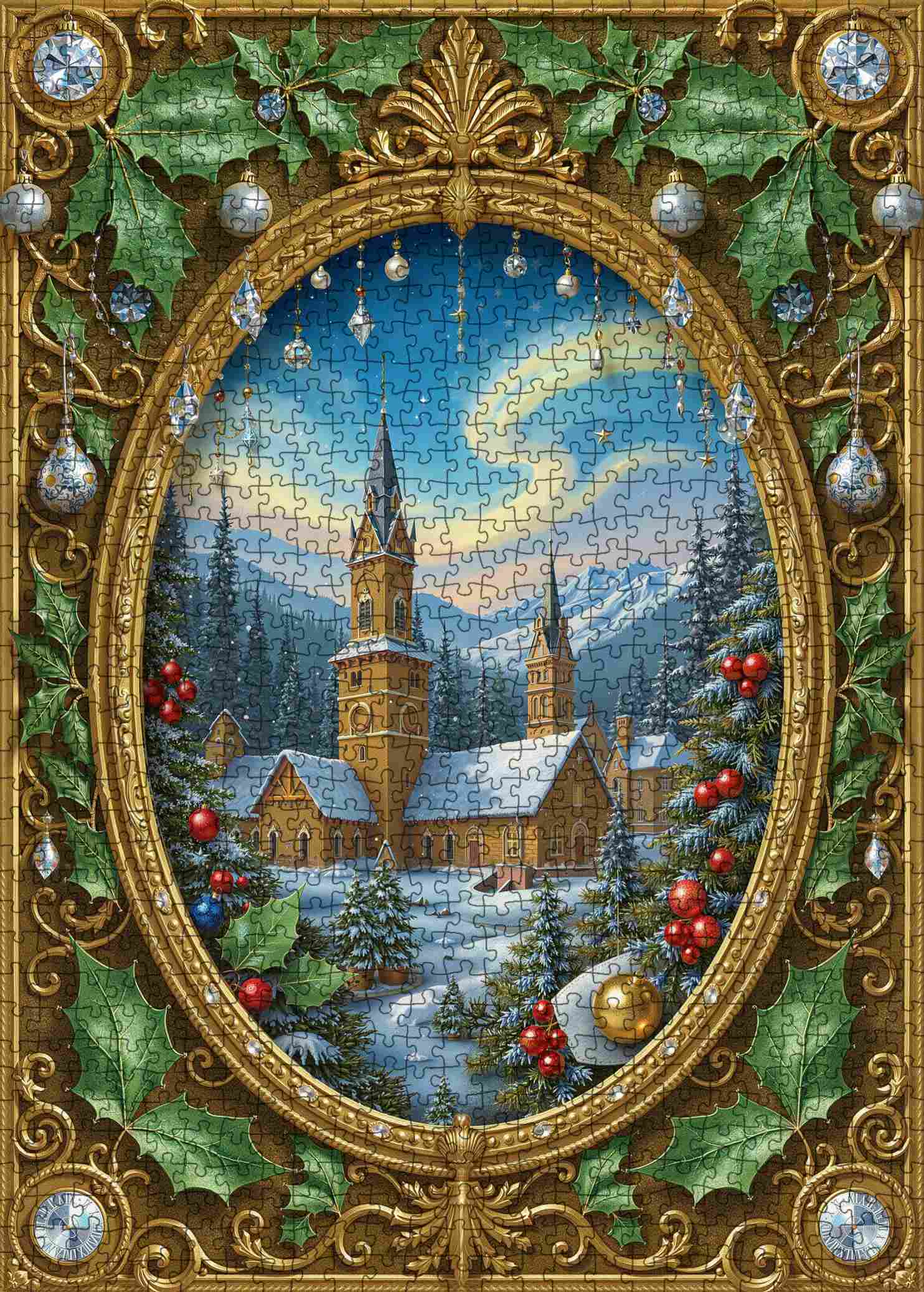 tucocoo-jigsaw-puzzles-winter-kathedrale-puzzle-1000-teile-weihnachten image 2
