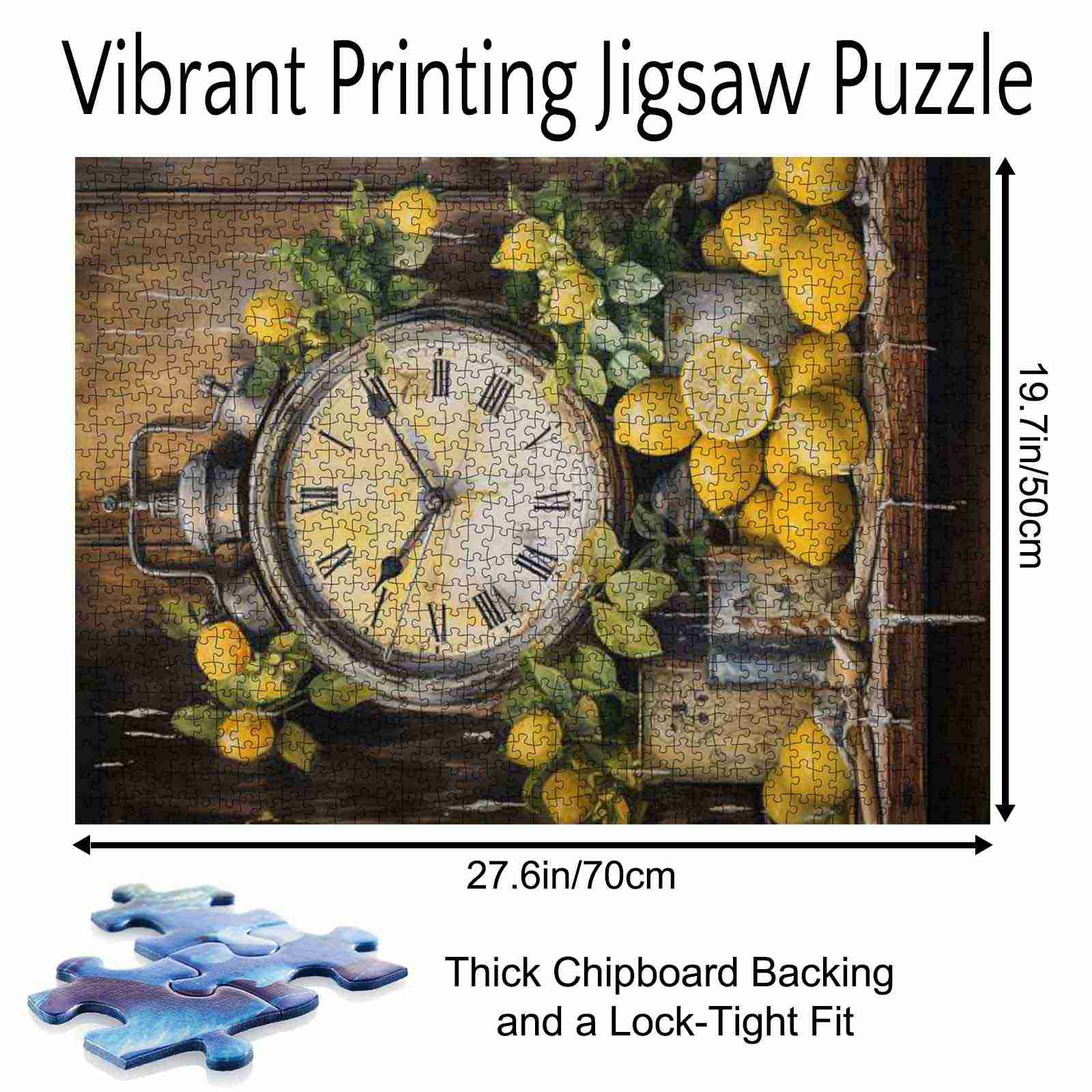 tucocoo-vintage-clock-and-lemons-puzzle-1000-teile-retro image 5