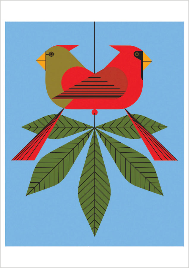 pomegranate-charley-harper-karten-cardinals-box-20-klappkarten image 3