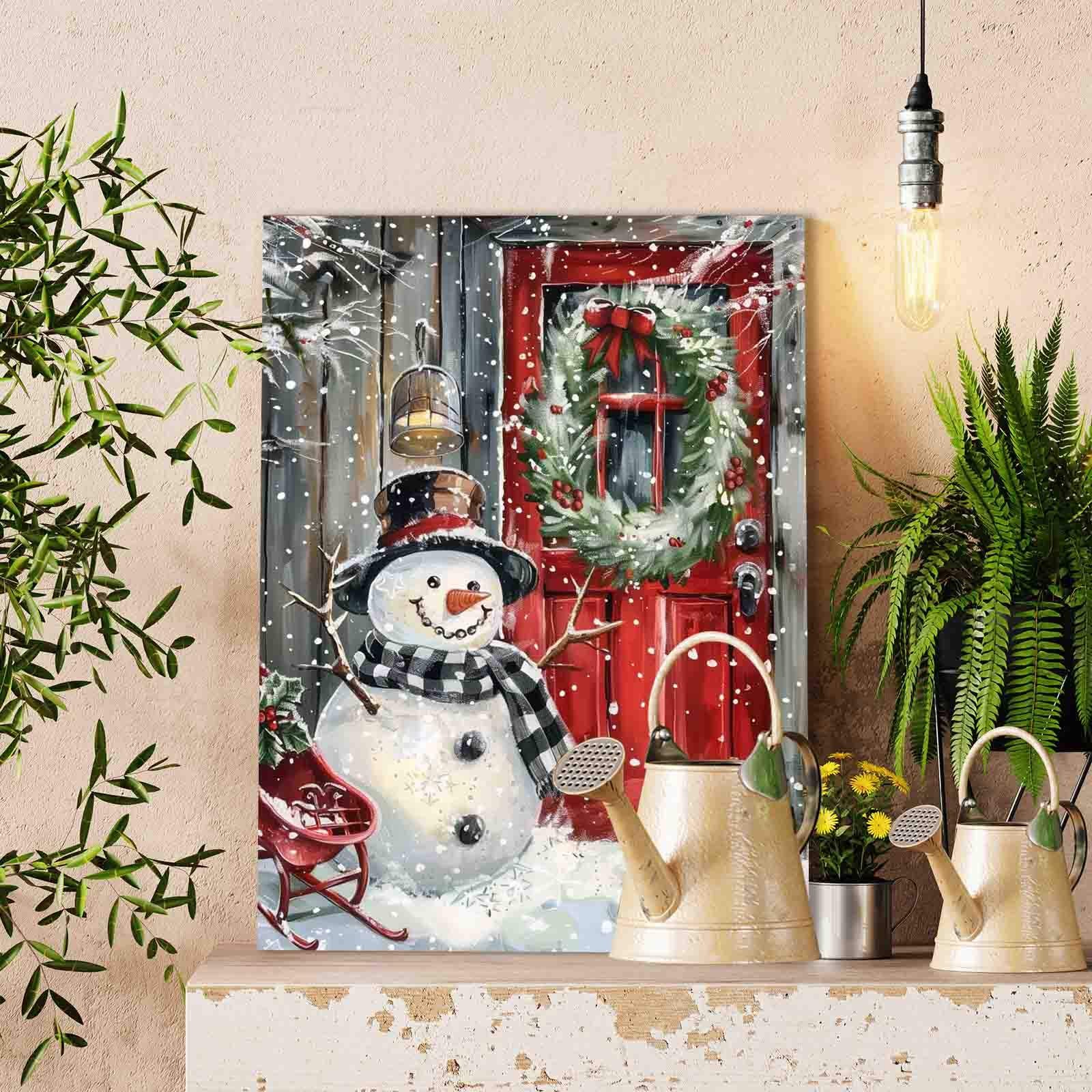 tucocoo-snowman-at-door-malen-nach-zahlen-40x50-weihnachten image 2