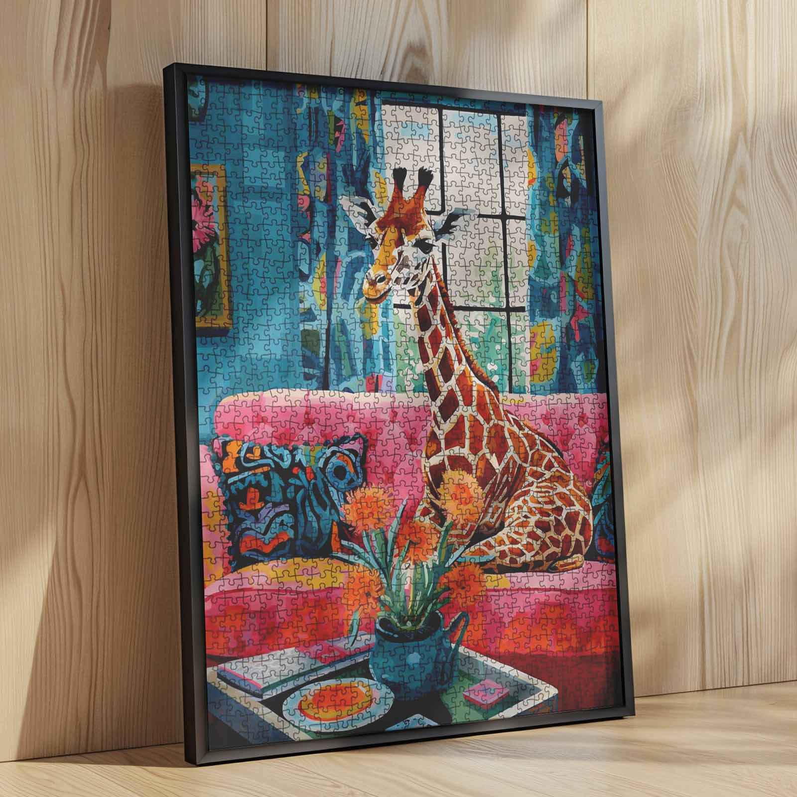 tucocoo-colorful-giraffe-in-cozy-living-room-puzzle-1000-teile image 4
