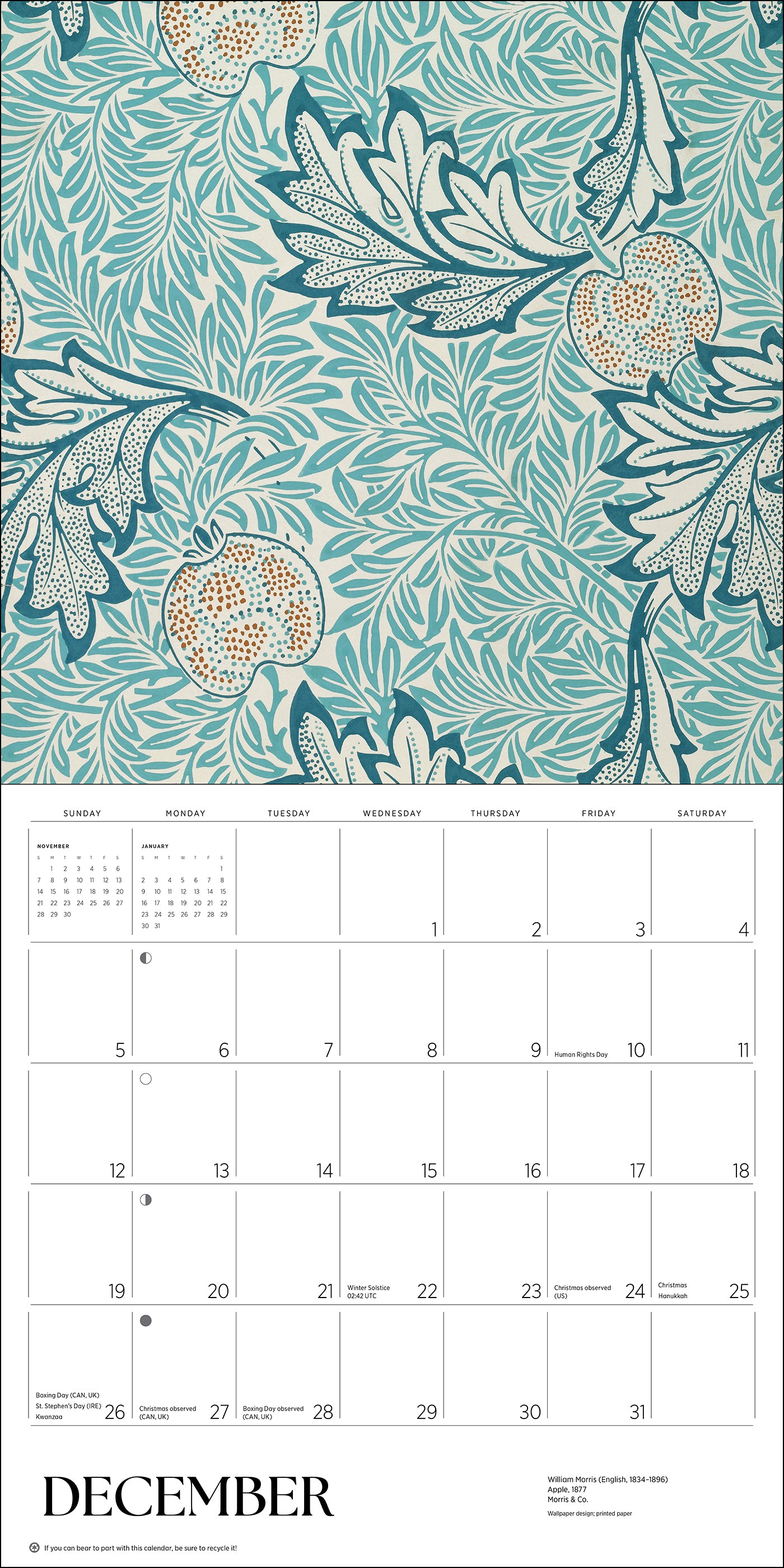 pomegranate-william-morris-wandkalender-2027-muster image 4