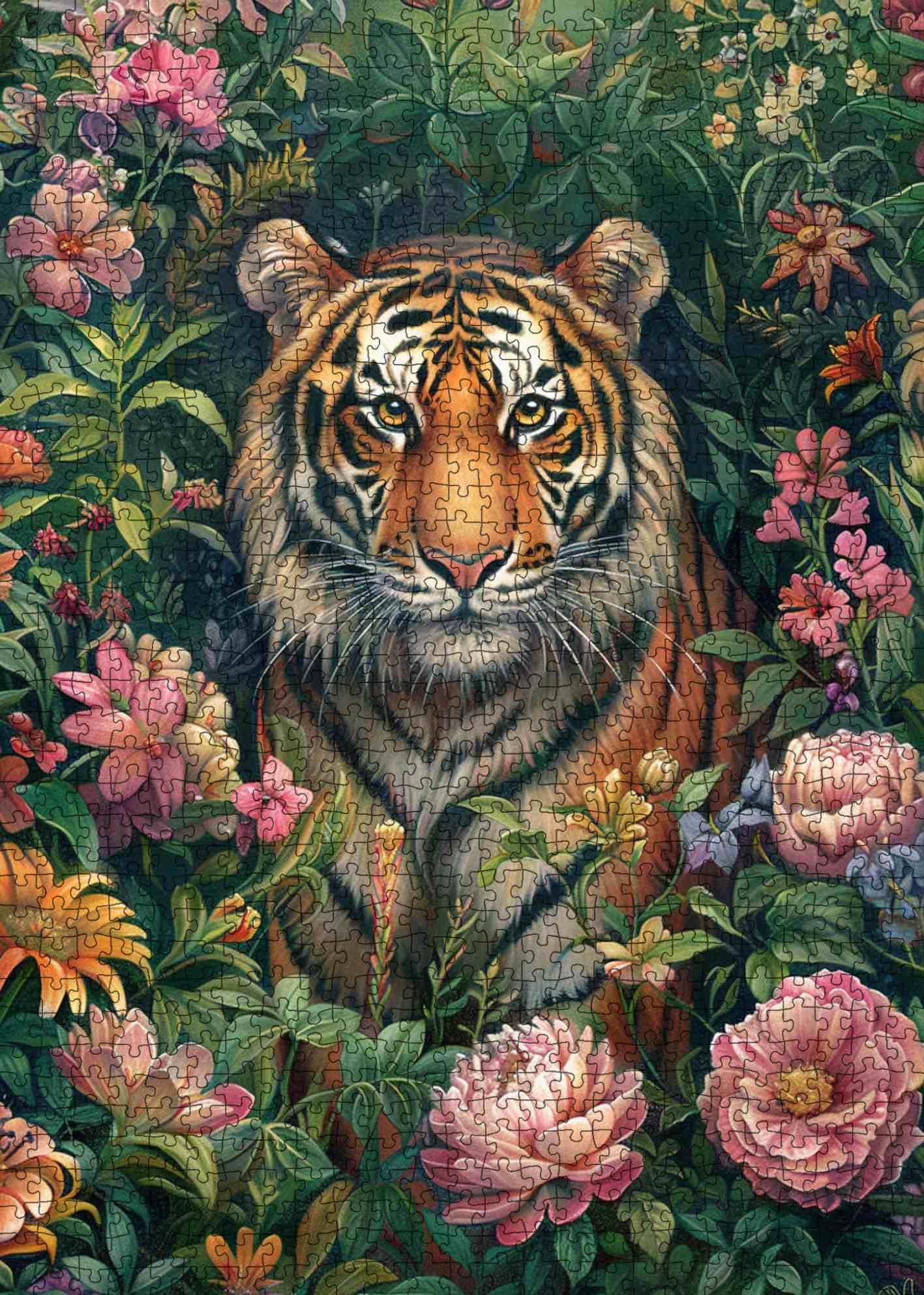 tucocoo-tiger-in-bloom-puzzle-1000-teile-tiger image 2