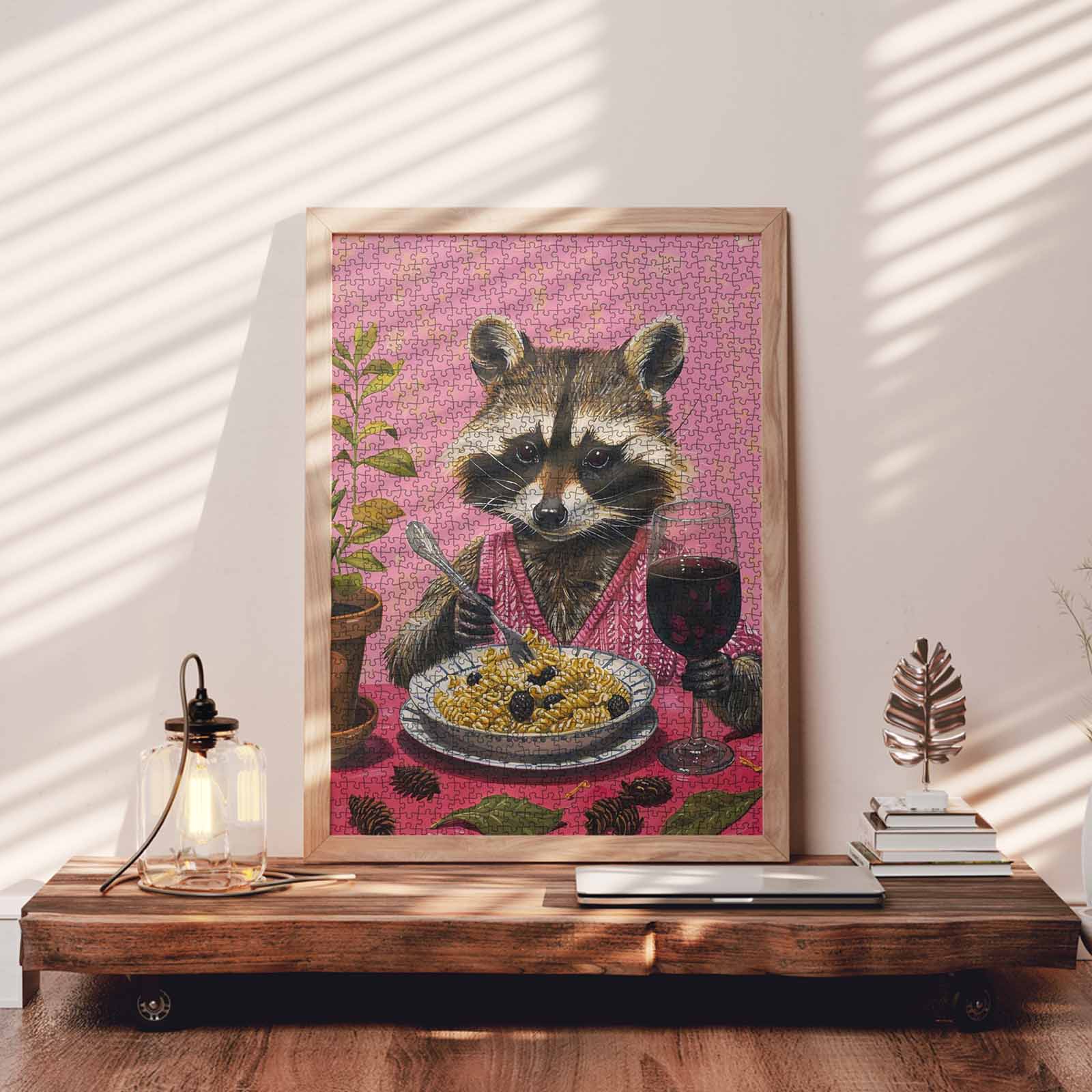 tucocoo-jigsaw-puzzles-raccoon-dinner-puzzle-1000-teile-waschb-r image 3