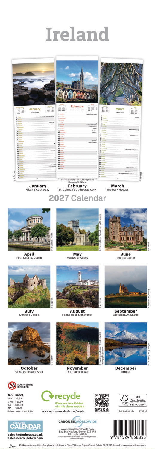 otter-house-ireland-slim-kalender-2027-wandkalender image 2