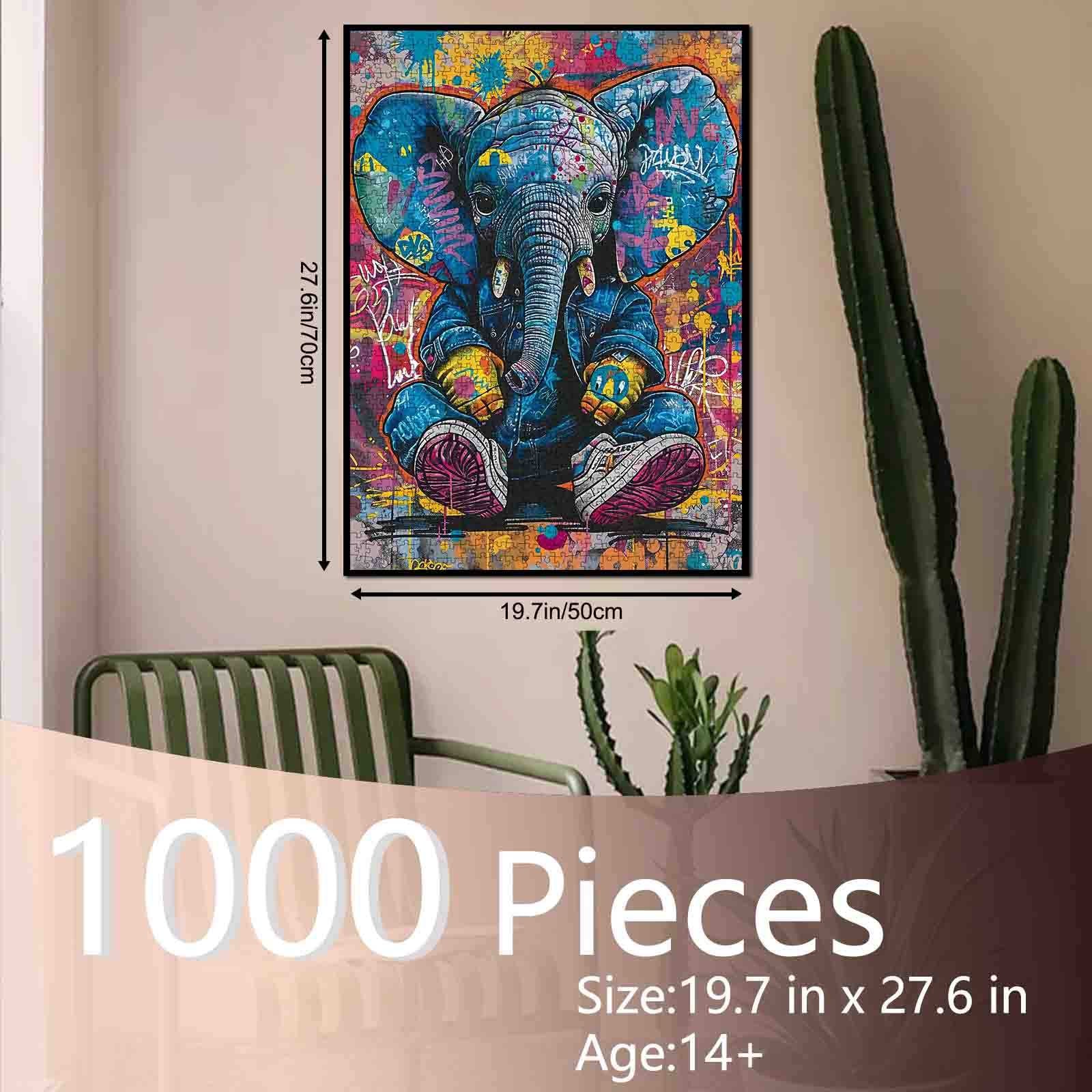 tucocoo-graffiti-elephant-puzzle-1000-teile-elefant image 5