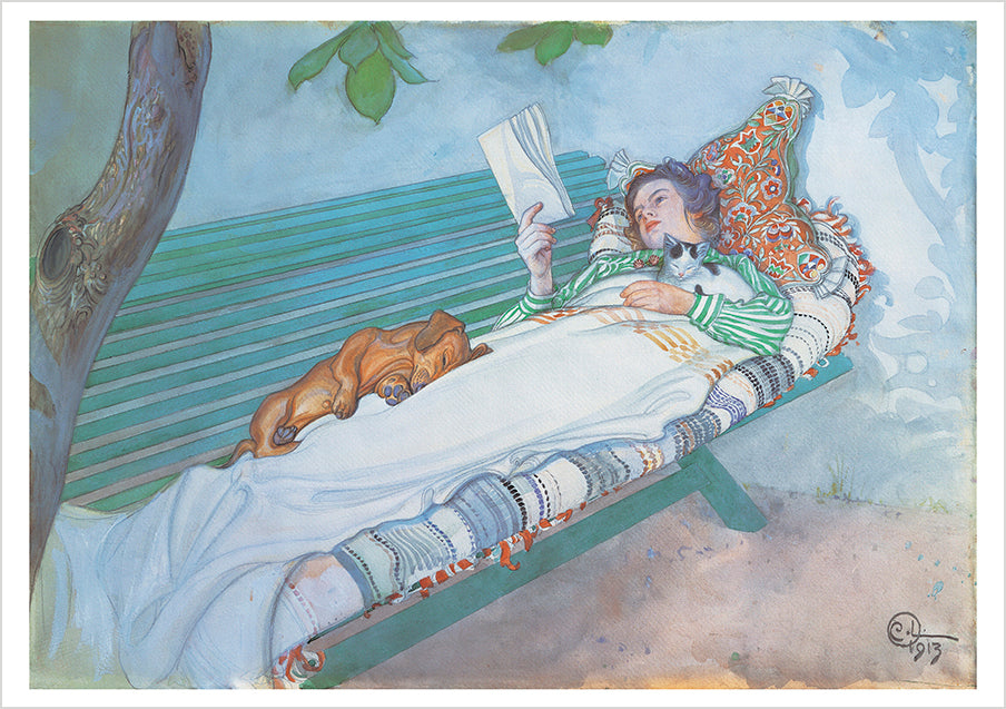 pomegranate-reading-woman-gru-karten-20er-set-leserin image 5