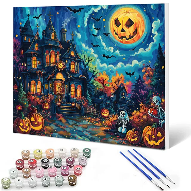 tucocoo-paint-by-numbers-halloween-castle-malen-nach-zahlen-40x50 image 1