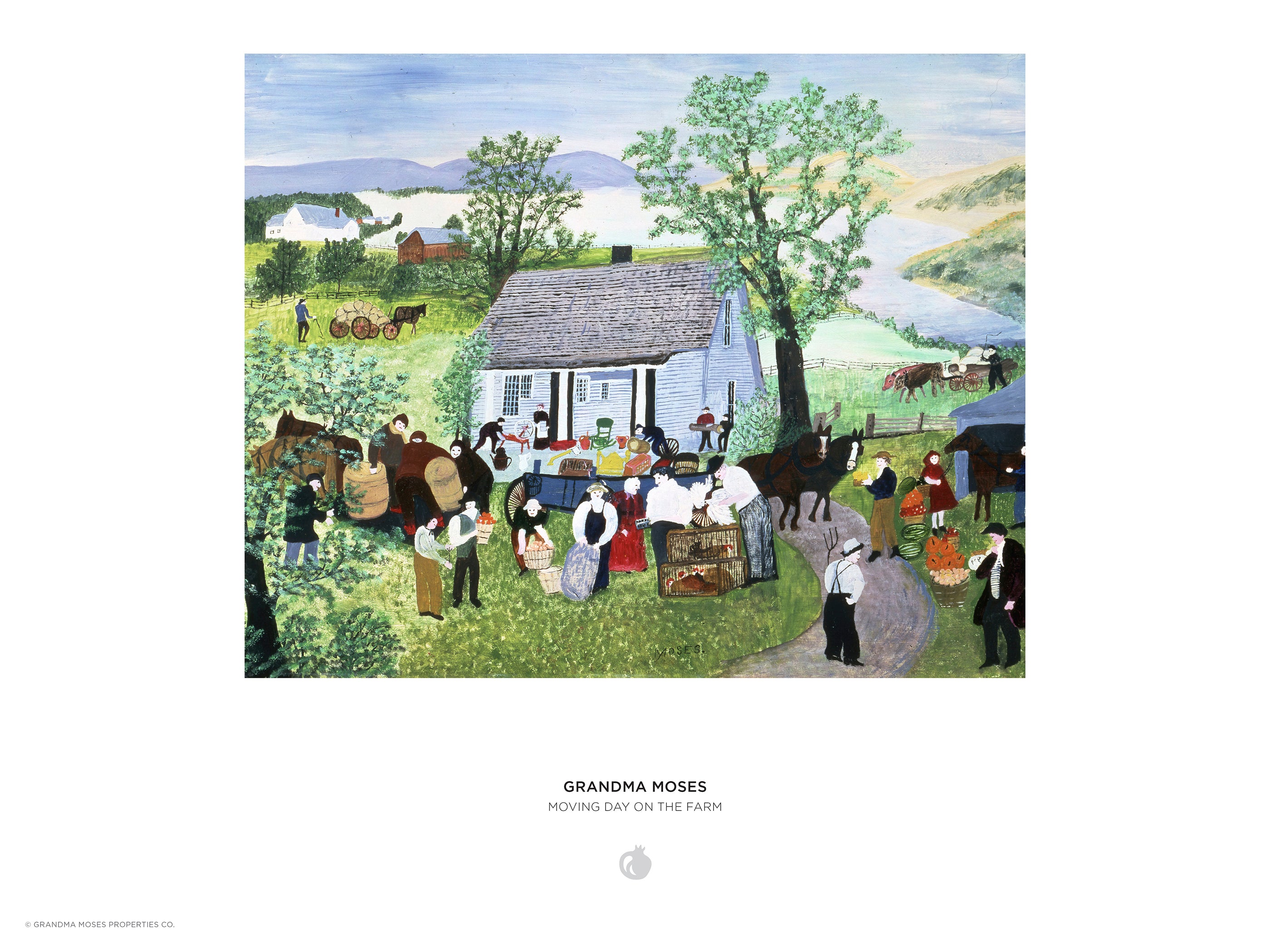 pomegranate-grandma-moses-moving-day-on-the-farm-puzzle-1000-teile image 3