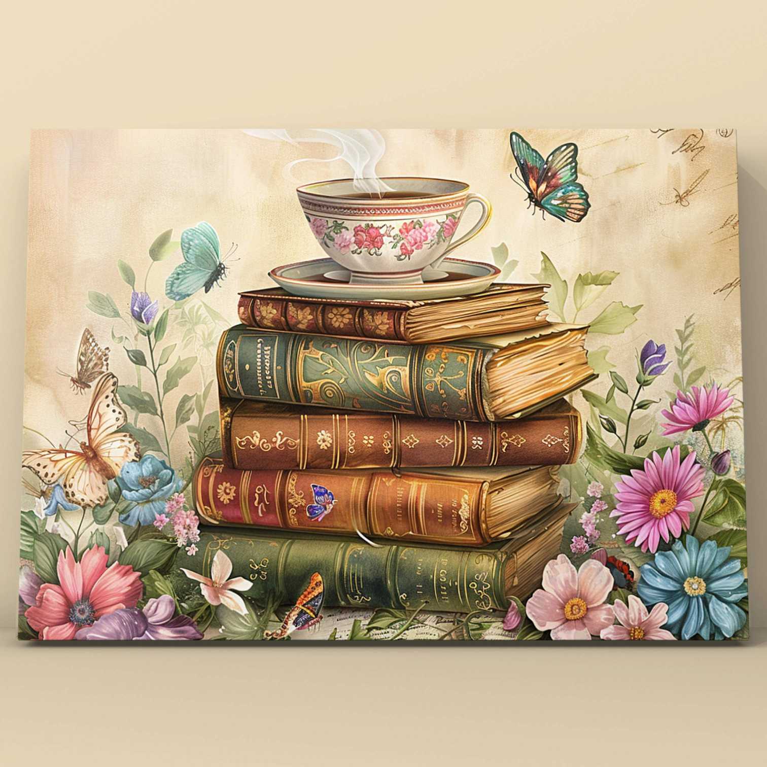 tucocoo-paint-by-numbers-books-tea-butterflies-malen-nach-zahlen-40x50 image 2