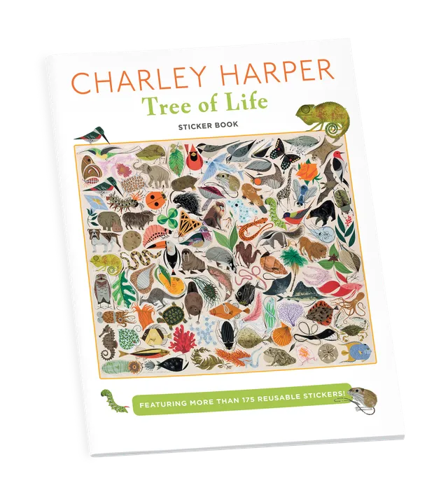pomegranate-charley-harper-tree-of-life-stickerbuch-tiere image 1