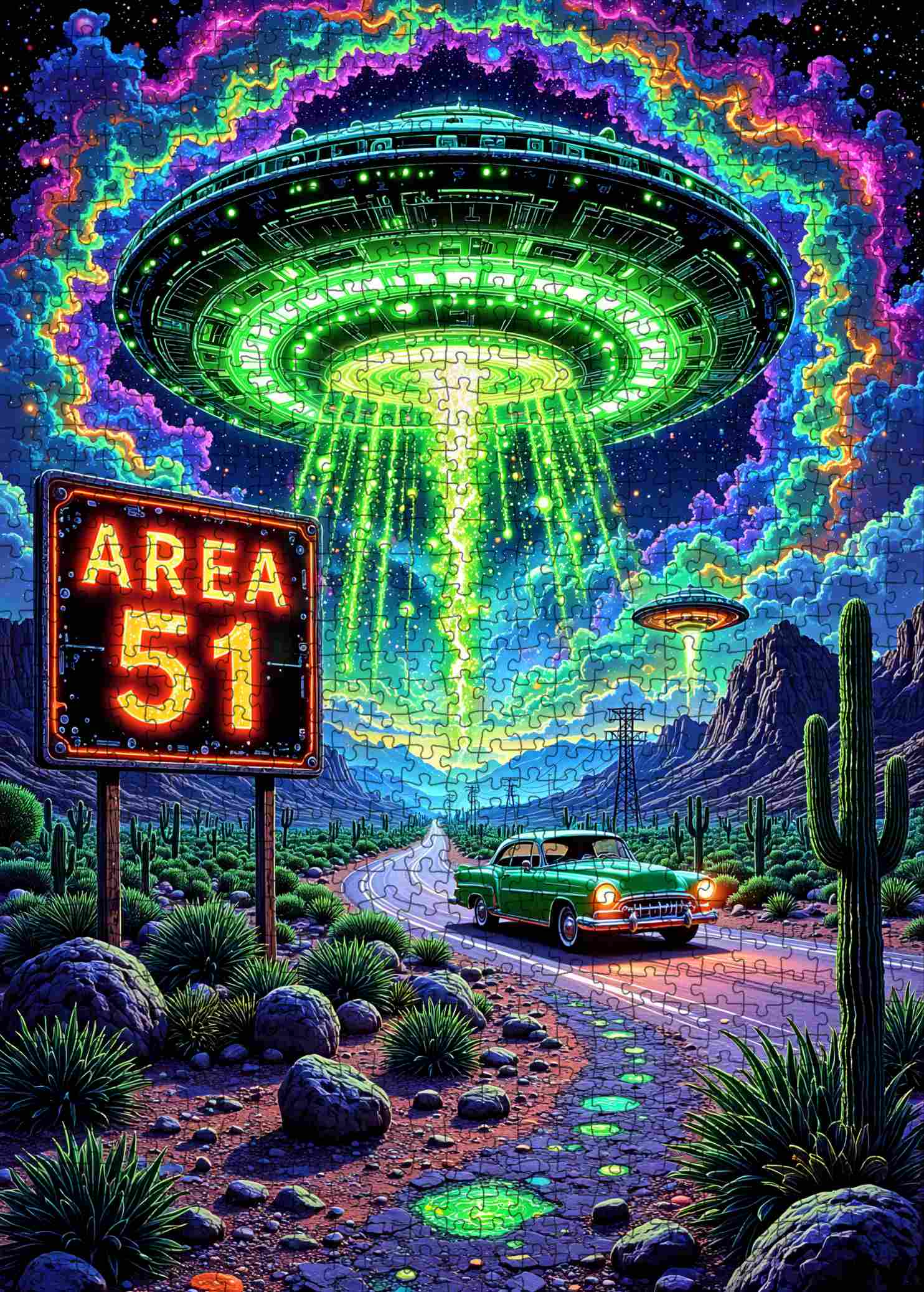 tucocoo-area-51-ufo-encounter-puzzle-1000-teile-ufo image 2