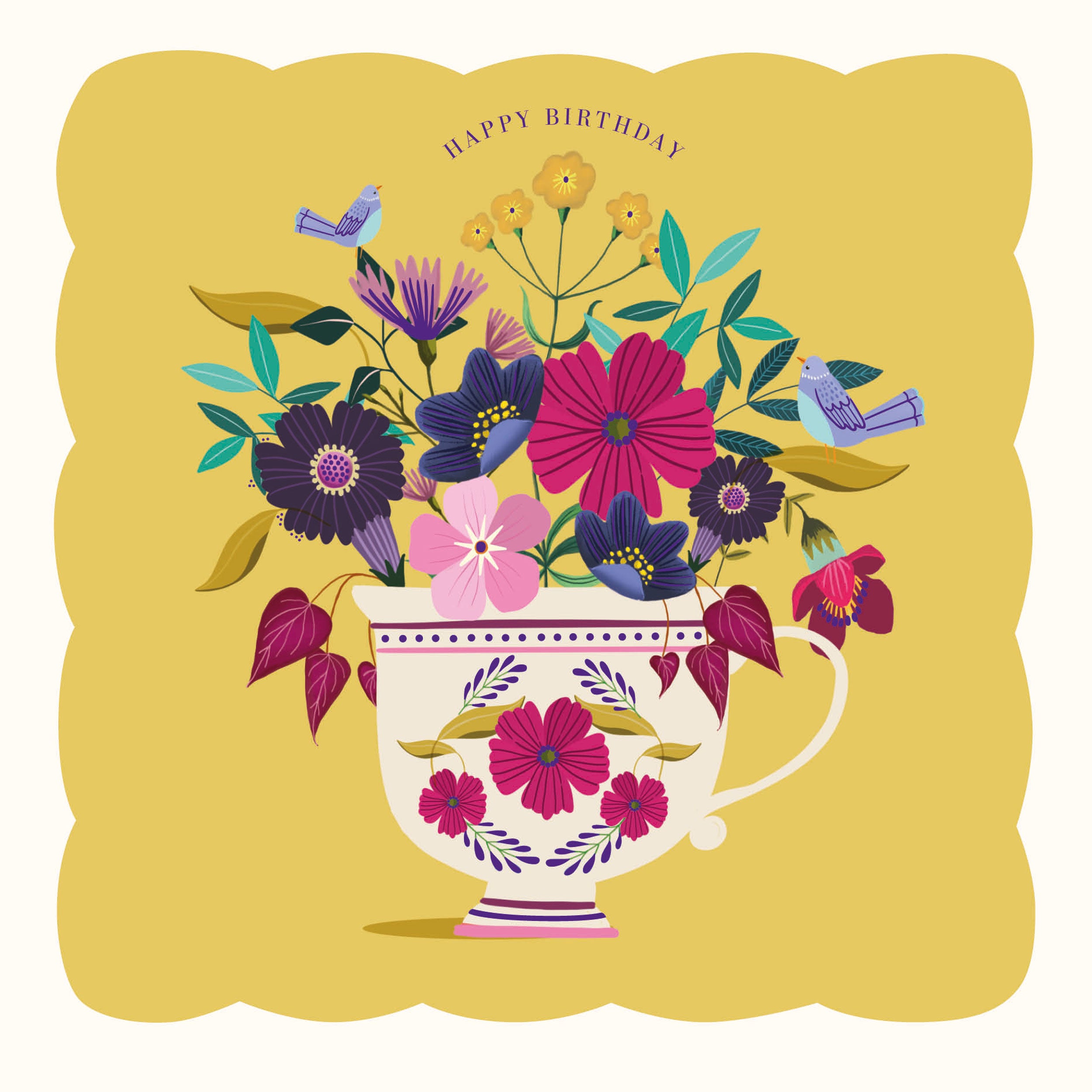 otter-house-fairy-bells-teacup-posy-gru-karte-blumen image 1