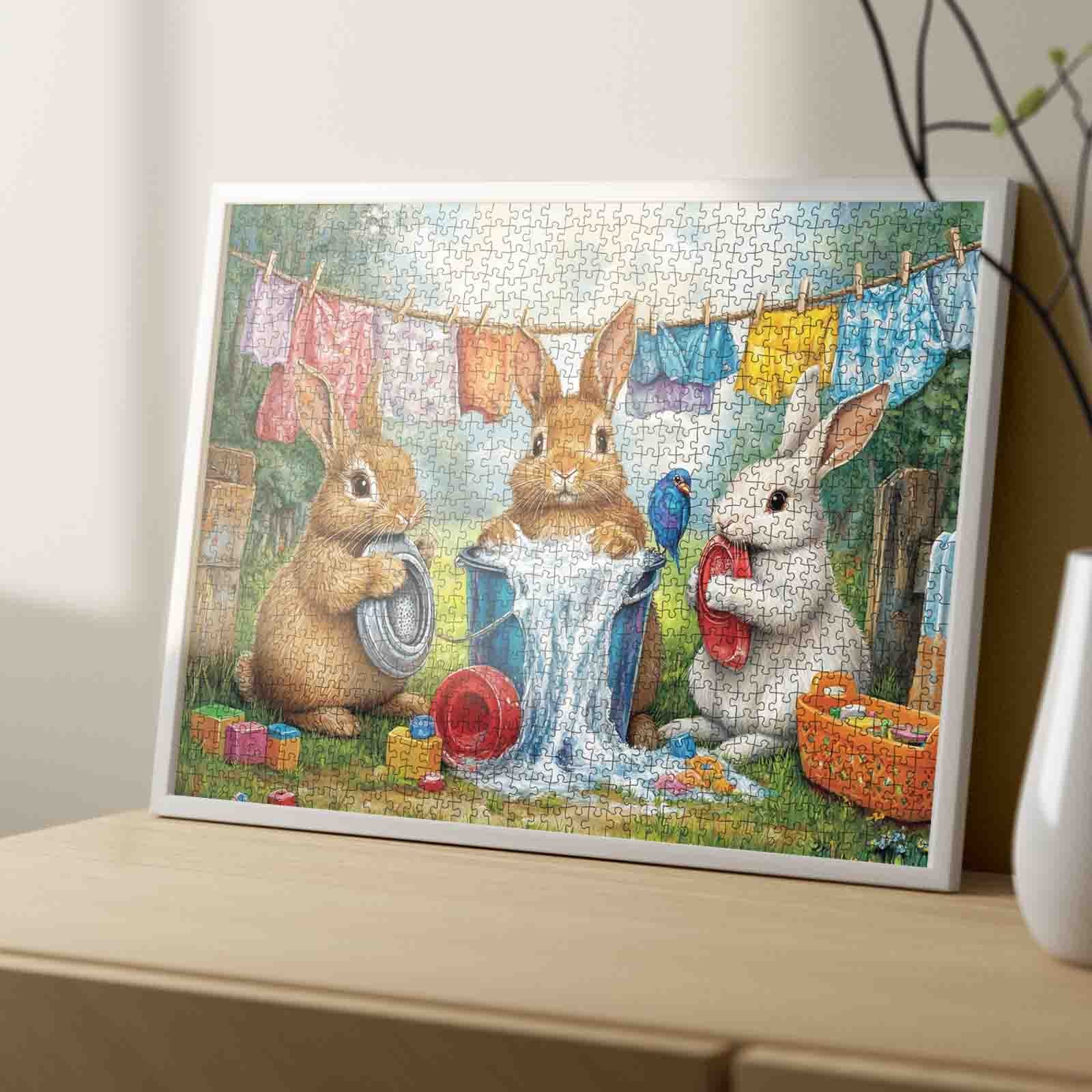 tucocoo-playful-bunnies-laundry-puzzle-1000-teile-hasen image 4