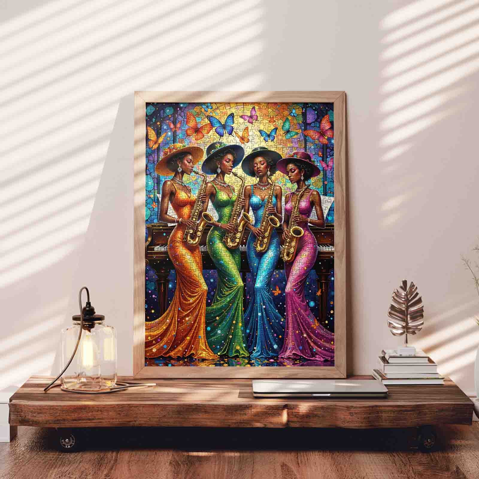 tucocoo-jazz-saxophone-night-quartet-puzzle-1000-teile-musik image 3