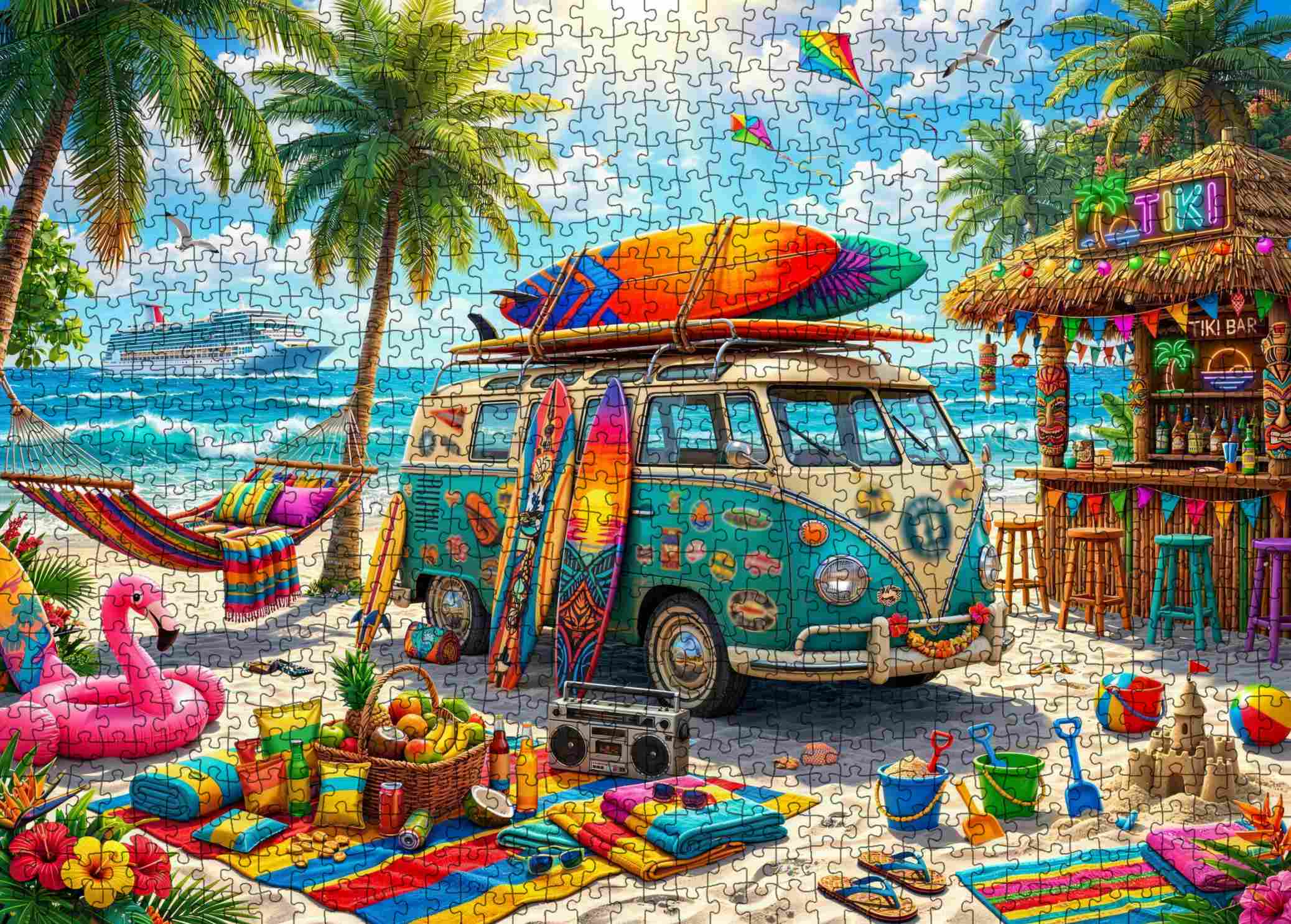 tucocoo-beach-camper-surf-puzzle-1000-teile-landschaft image 2