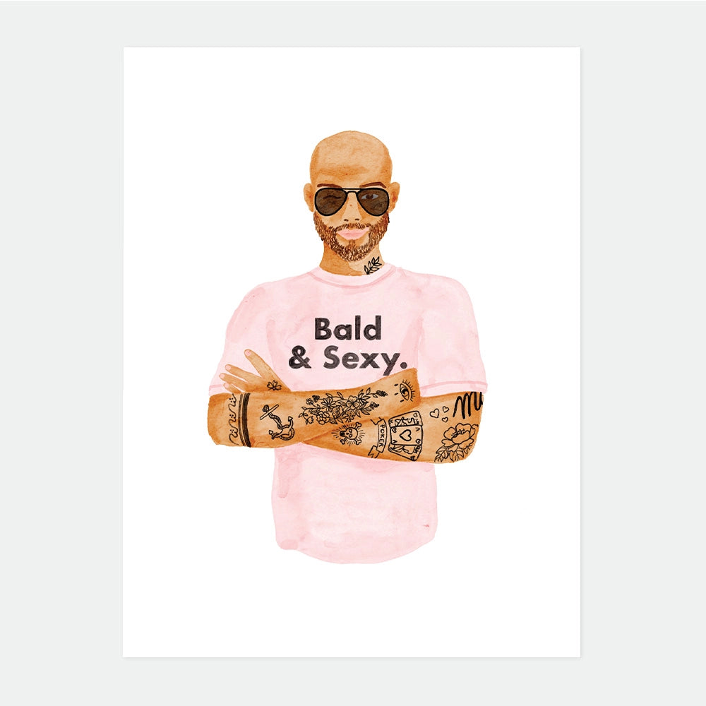 all-the-ways-to-say-bald-sexy-poster-mann-tattoo-m-29-7x39-7 image 1