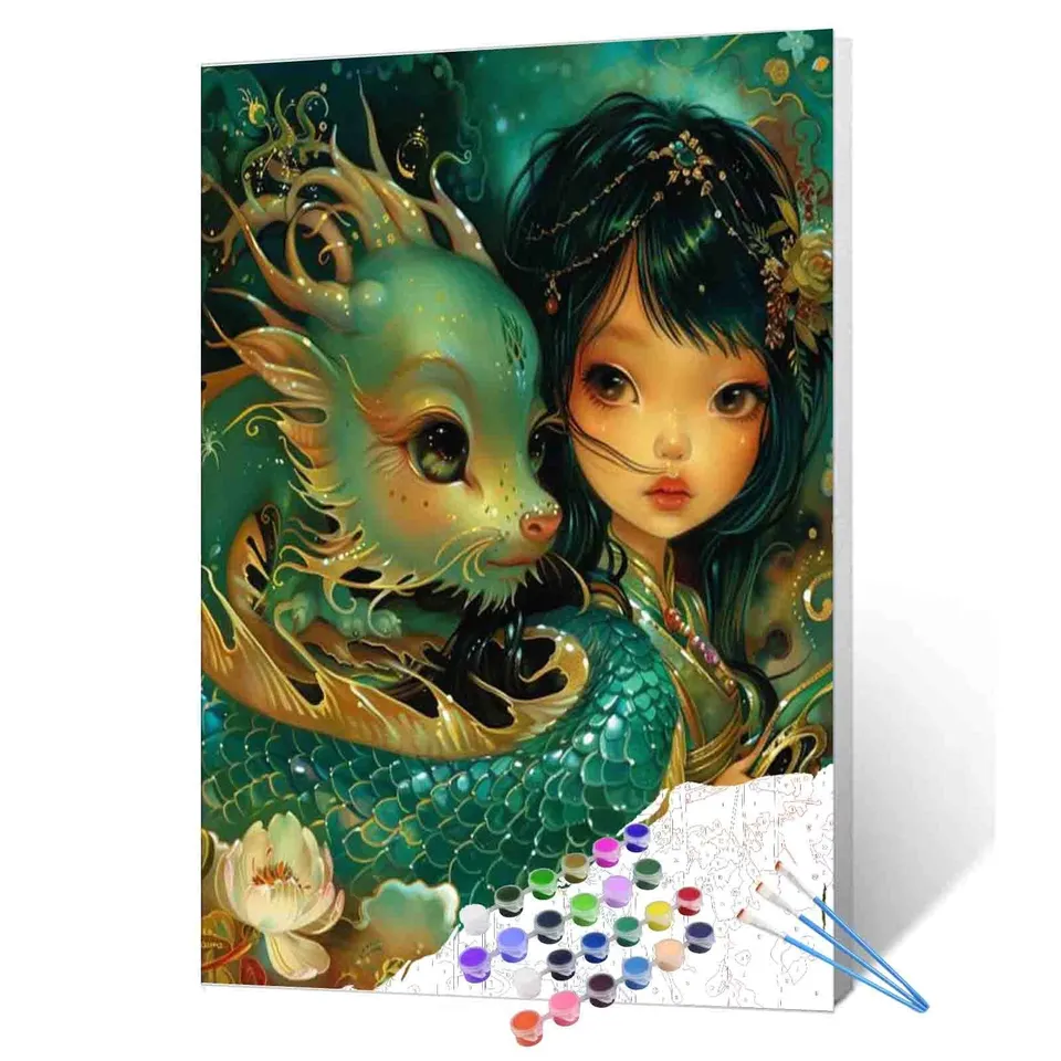 tucocoo-paint-by-numbers-girl-and-dragon-spirit-malen-nach-zahlen-40x50 image 1
