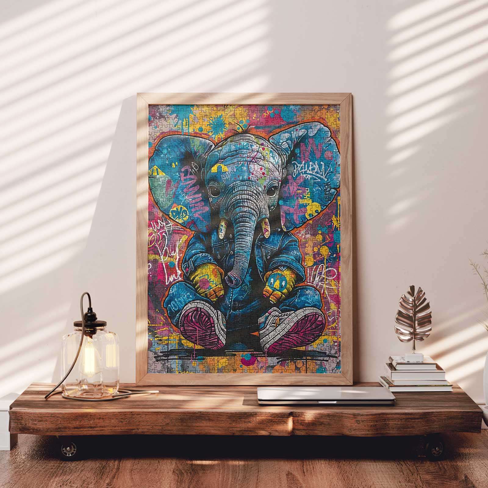 tucocoo-colorful-graffiti-elephant-puzzle-1000-teile-tiere image 3
