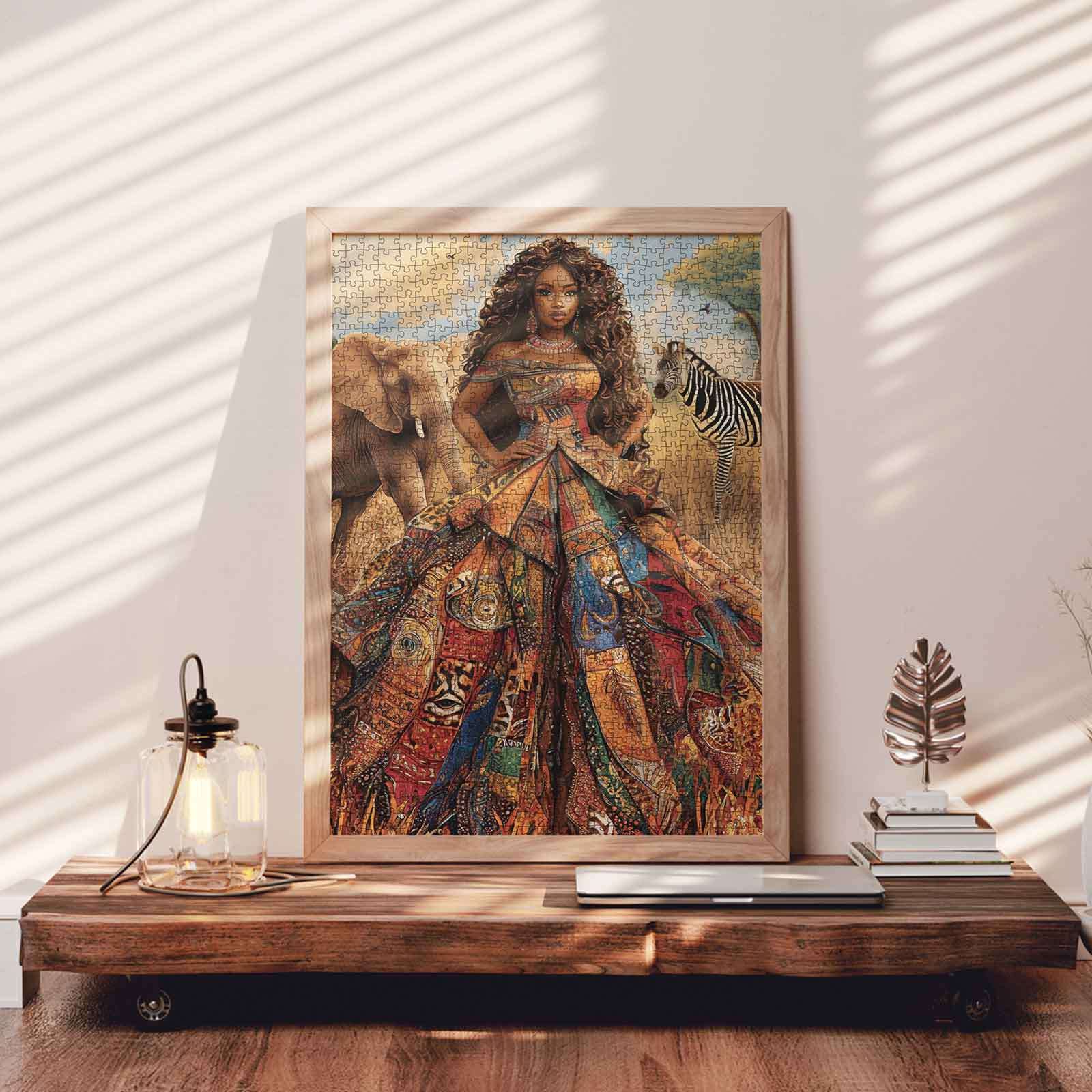 tucocoo-queen-african-patchwork-dress-puzzle-1000-teile-portrait image 3