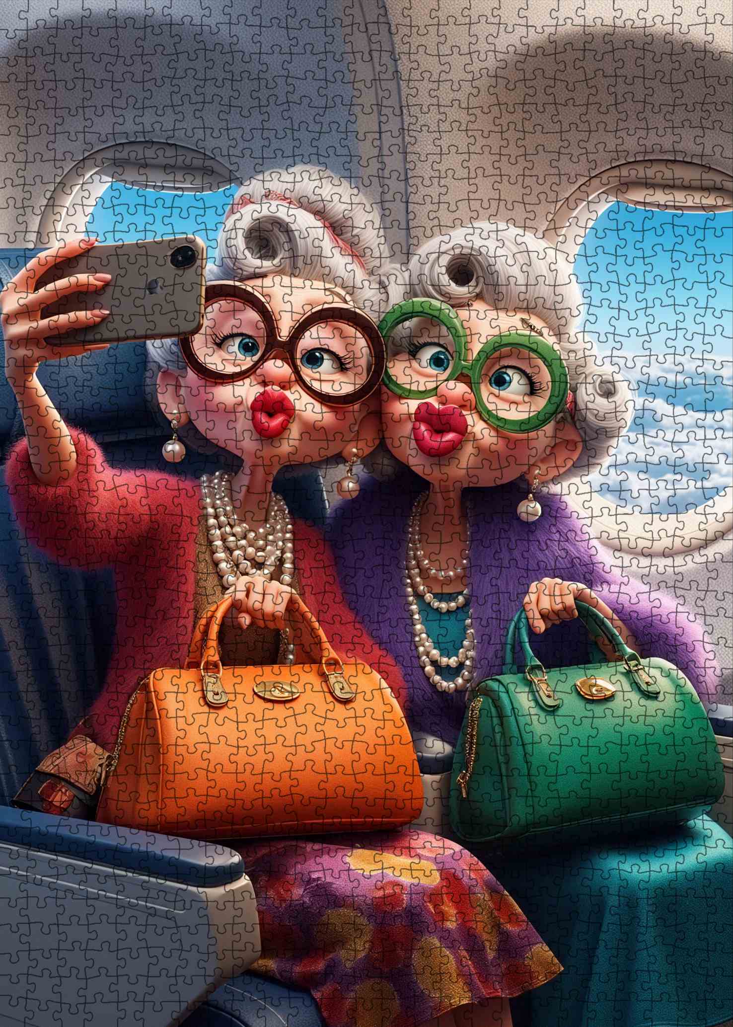 tucocoo-omas-flugzeug-selfie-puzzle-1000-teile-humor image 2