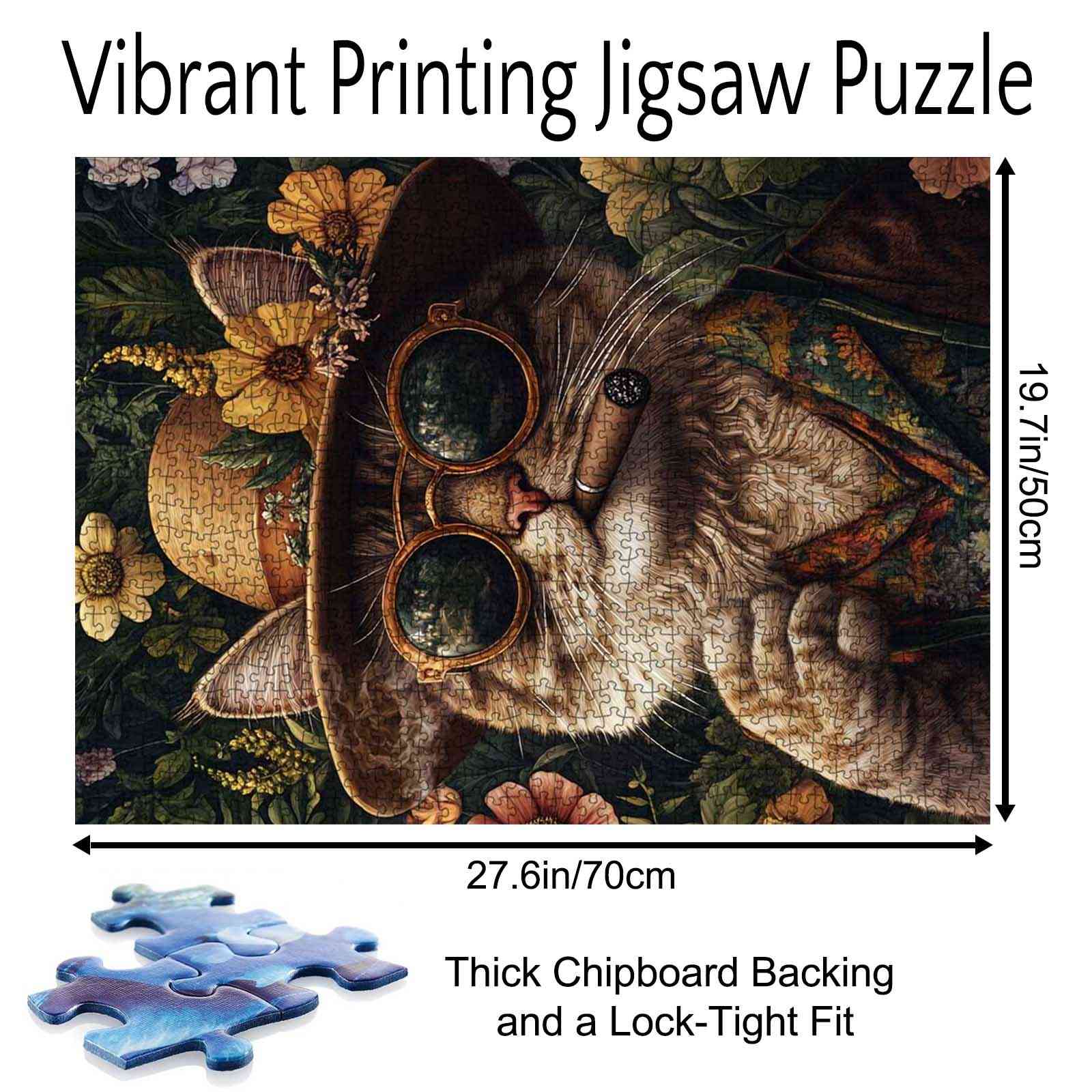 tucocoo-stylish-cat-with-hat-and-cigar-puzzle-1000-teile image 5