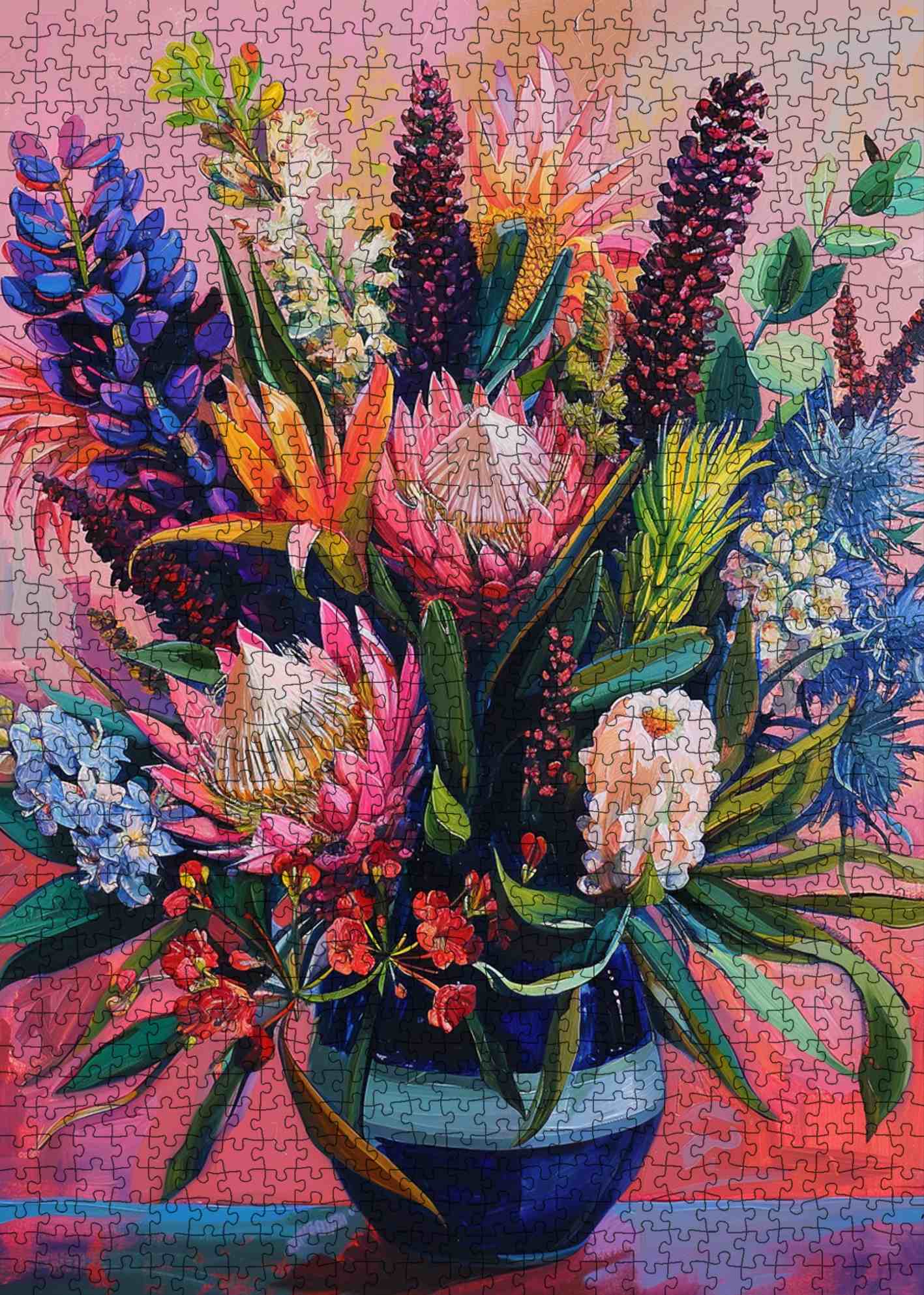 tucocoo-vibrant-bloom-blue-vase-puzzle-1000-teile-blumen image 2